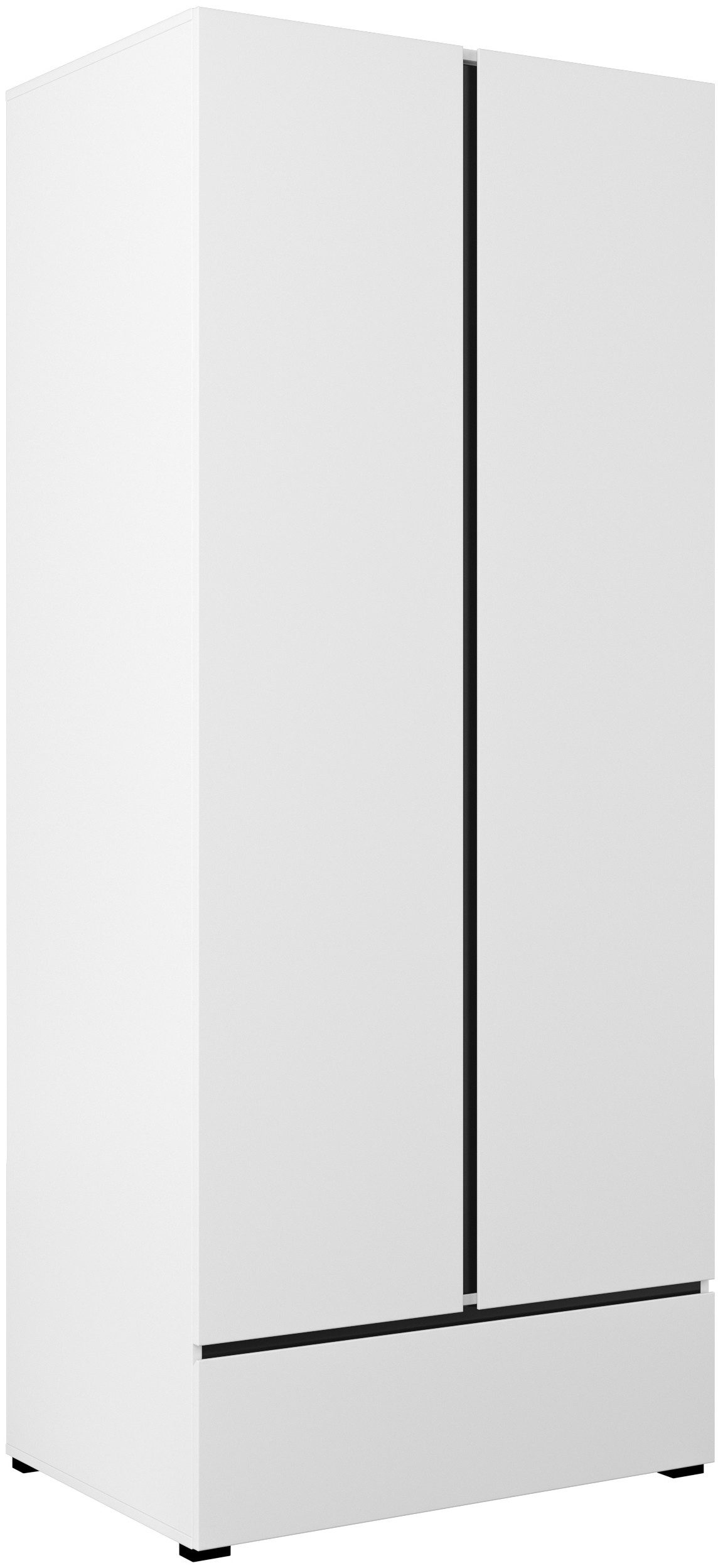 INOSIGN Draaideurkast Cross, moderne greeploze kledingkast Lingeriekast met lade, garderobe, deuren