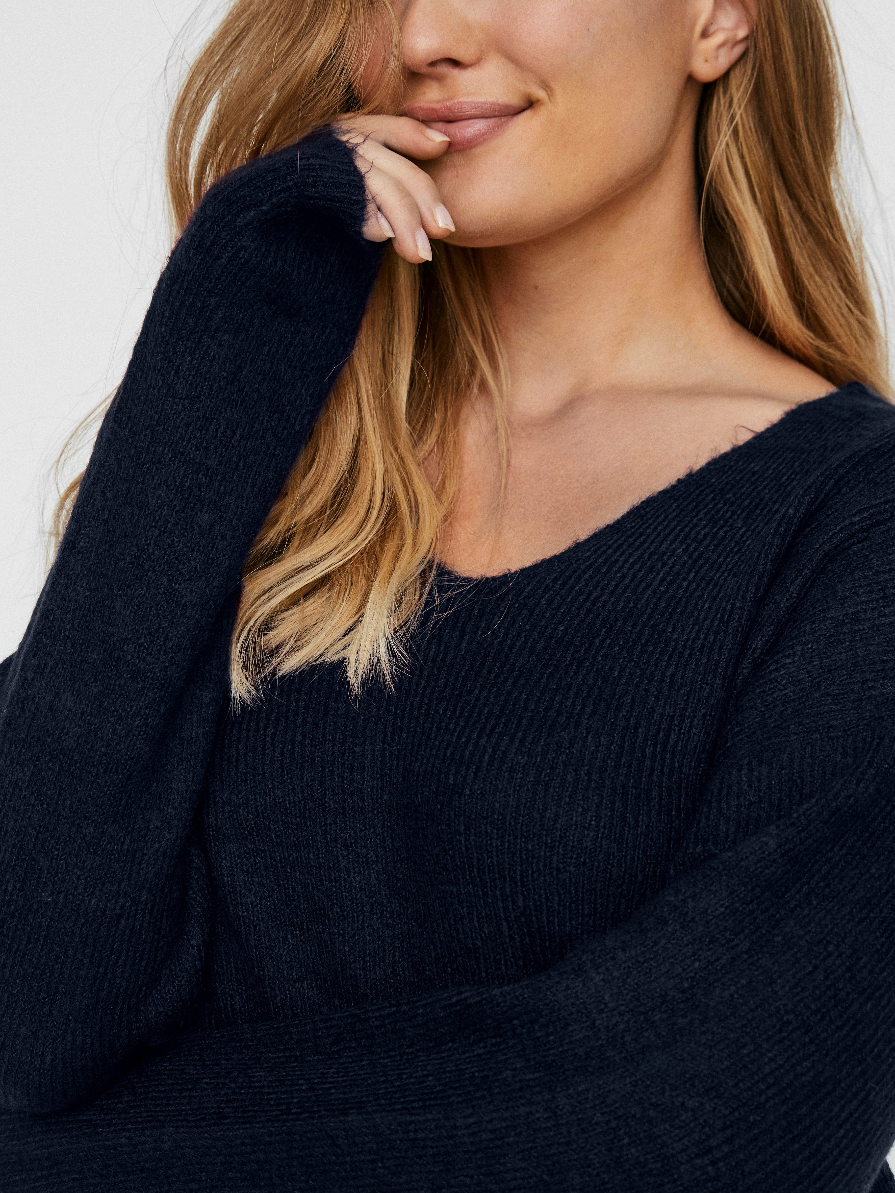 Vero Moda Trui met V-hals VMCREWLEFILE LS V-NECK BLOUSE NOOS