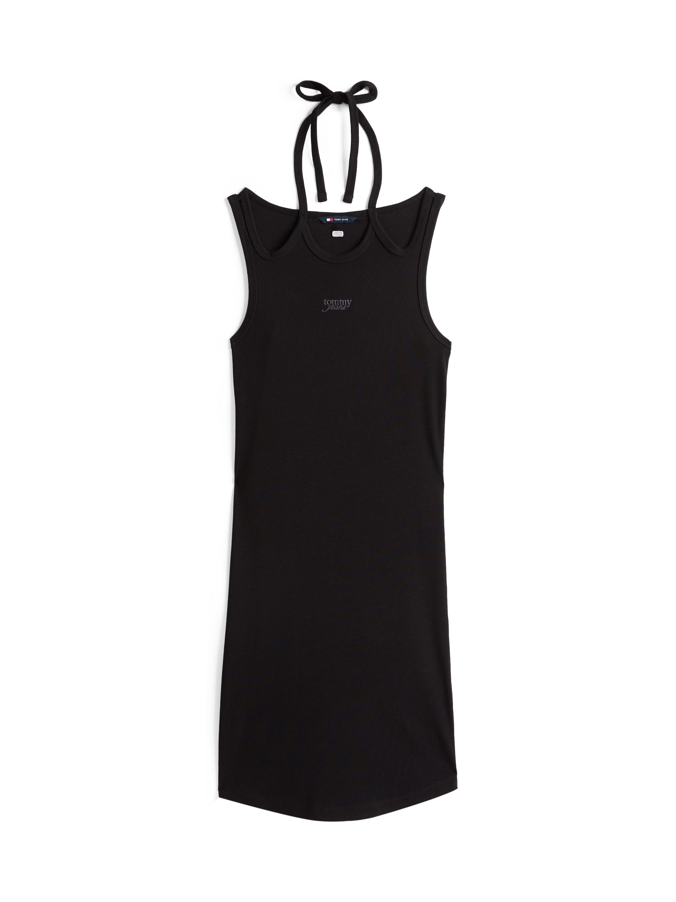 TOMMY JEANS Mini-jurk TJW TIE DETAIL GMD SCRIPT DRESS