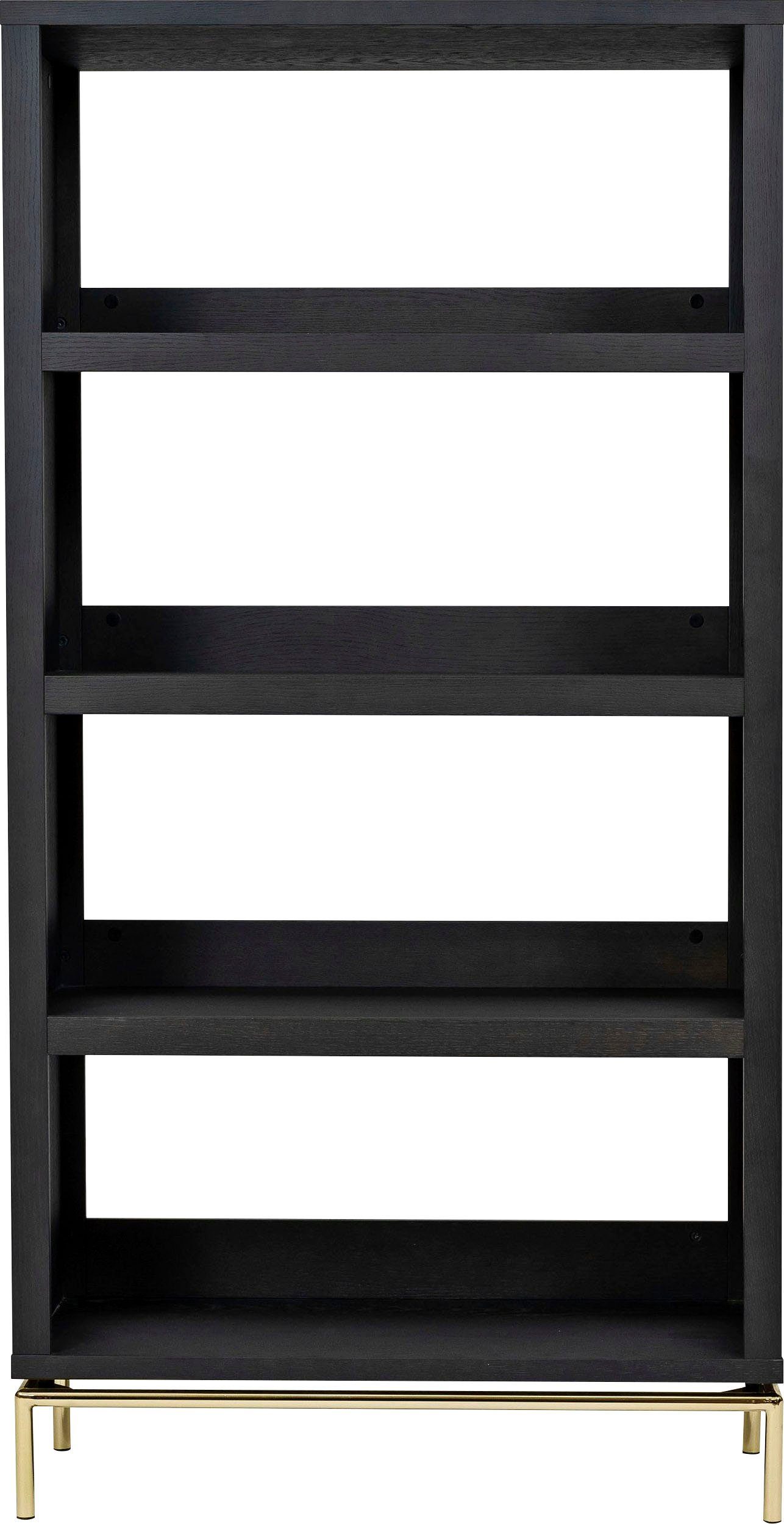 Woodman Boekenkast Pimlico in scandinavisch design, met veel bergruimte boekenkasten maat 90x36x173 cm zwart