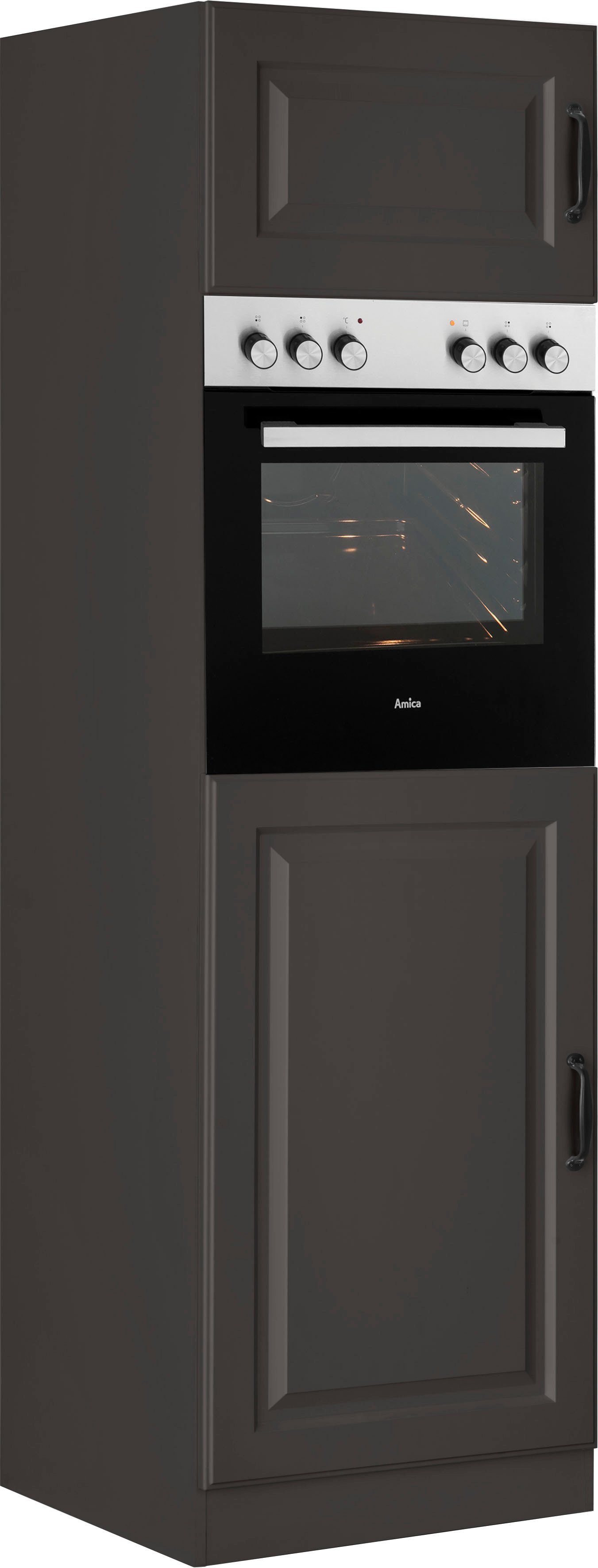 wiho Küchen Oven/koelkastombouw Erla 60 cm breed met vakkenfront
