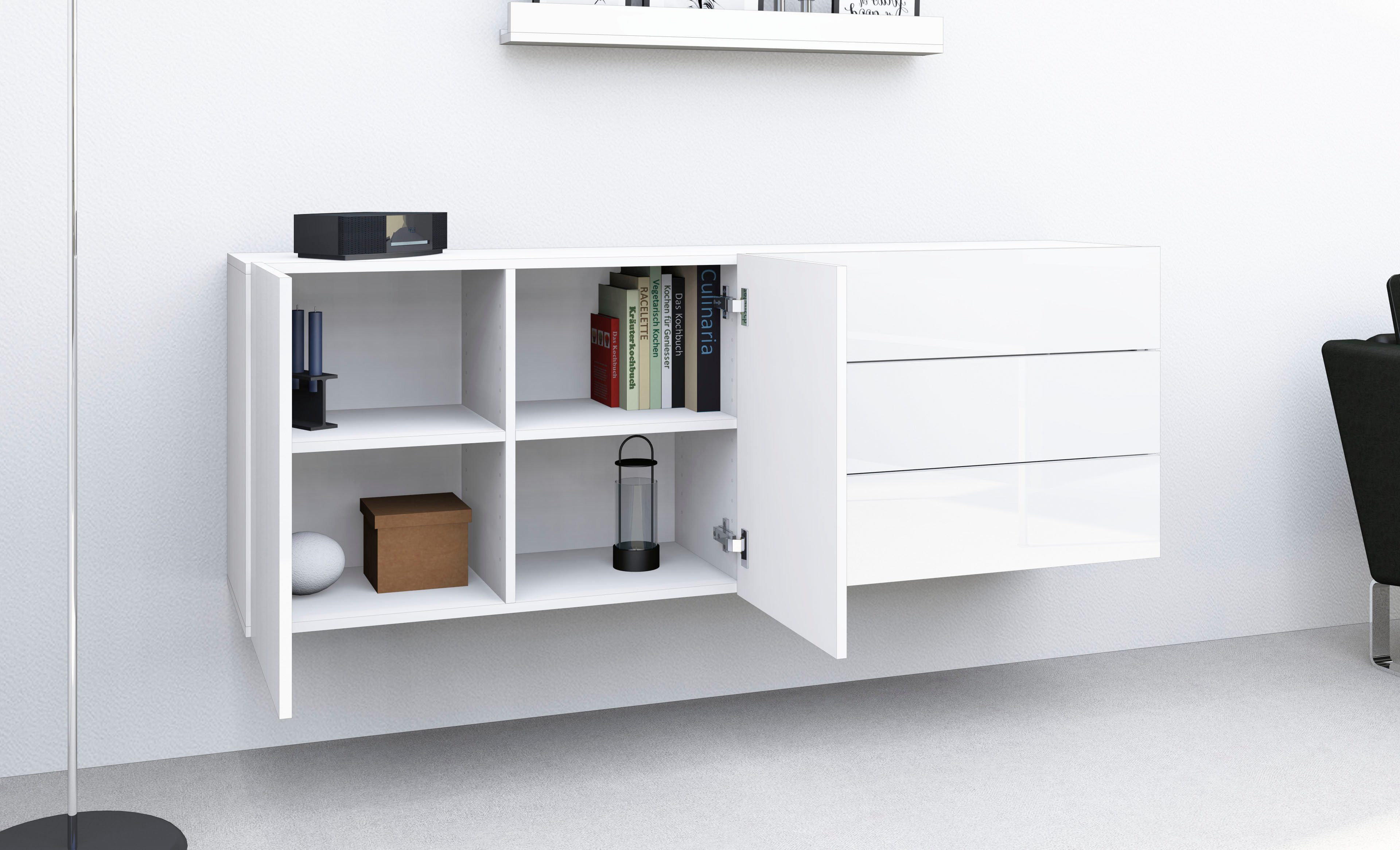 borchardt Möbel Dressoir Sophia Breedte 152 cm, staand en hangend te monteren