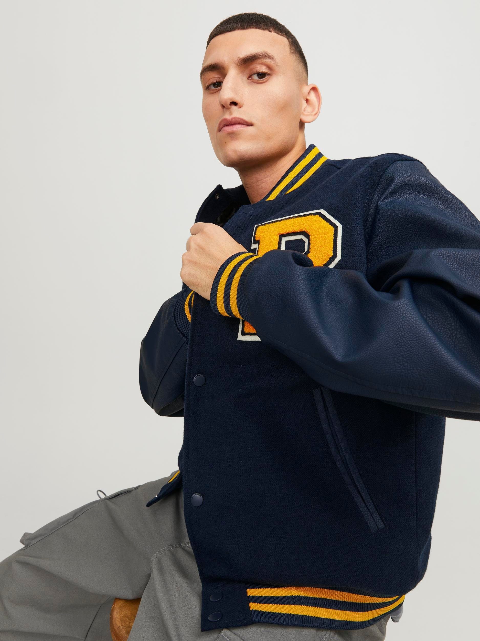 Jack & Jones Jack in collegestijl JORCOLLEGE WOOL BLEND BOMBER NOOS