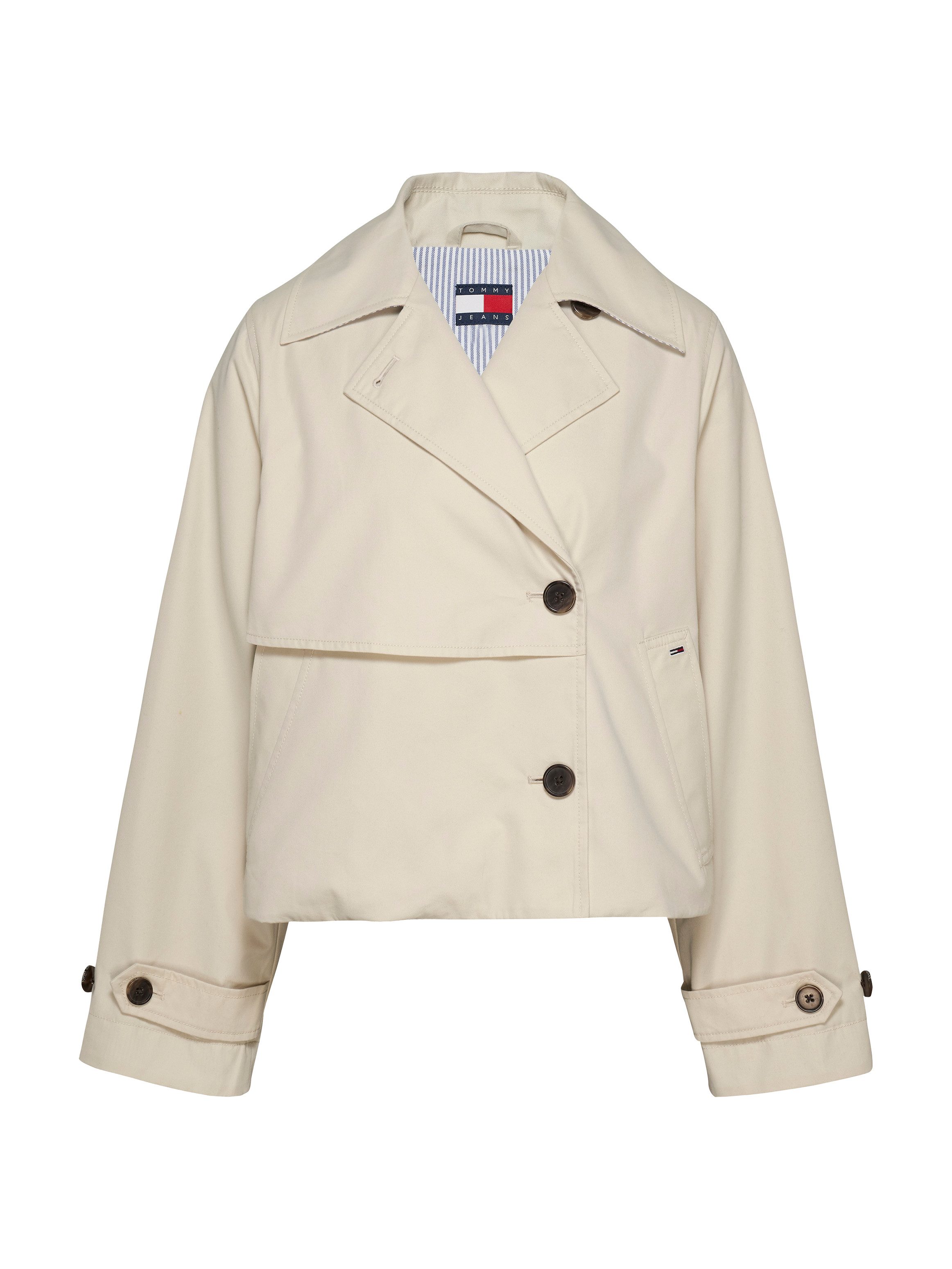 TOMMY JEANS Kort jack TJW SHORT TRENCH JACKET met korte snit, met insteekzakken