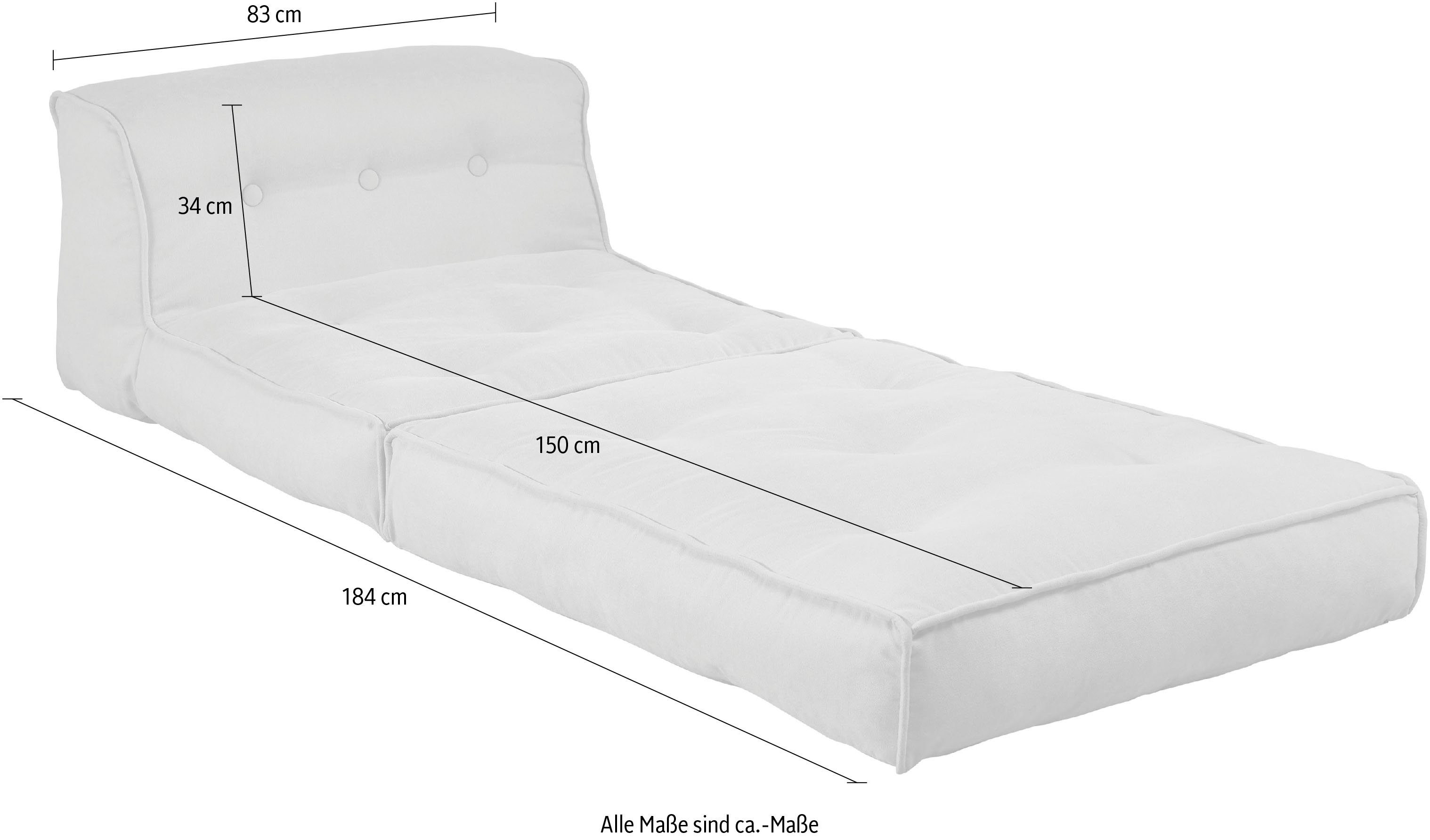 INOSIGN Fauteuil Pia Loungestoel in 2 afmetingen, met slaapfunctie en poef-functie.