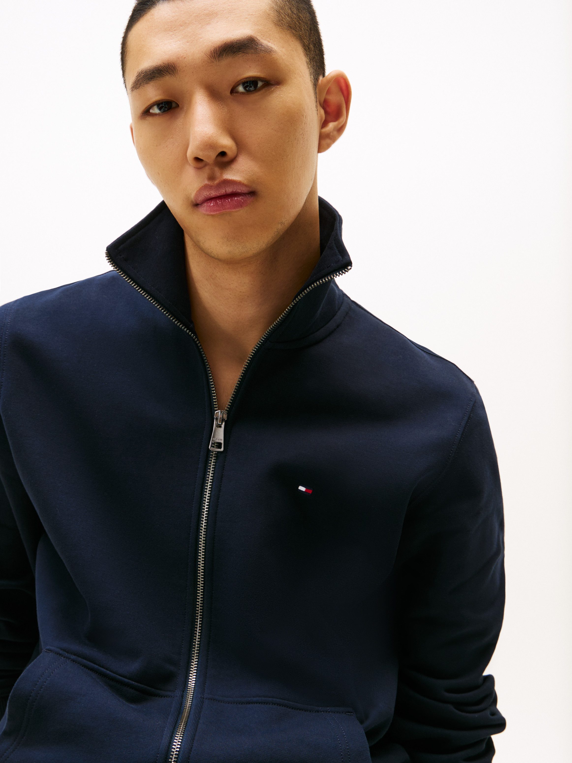 Tommy Hilfiger Sweatvest ESSENTIAL TERRY ZT STAND COLLAR