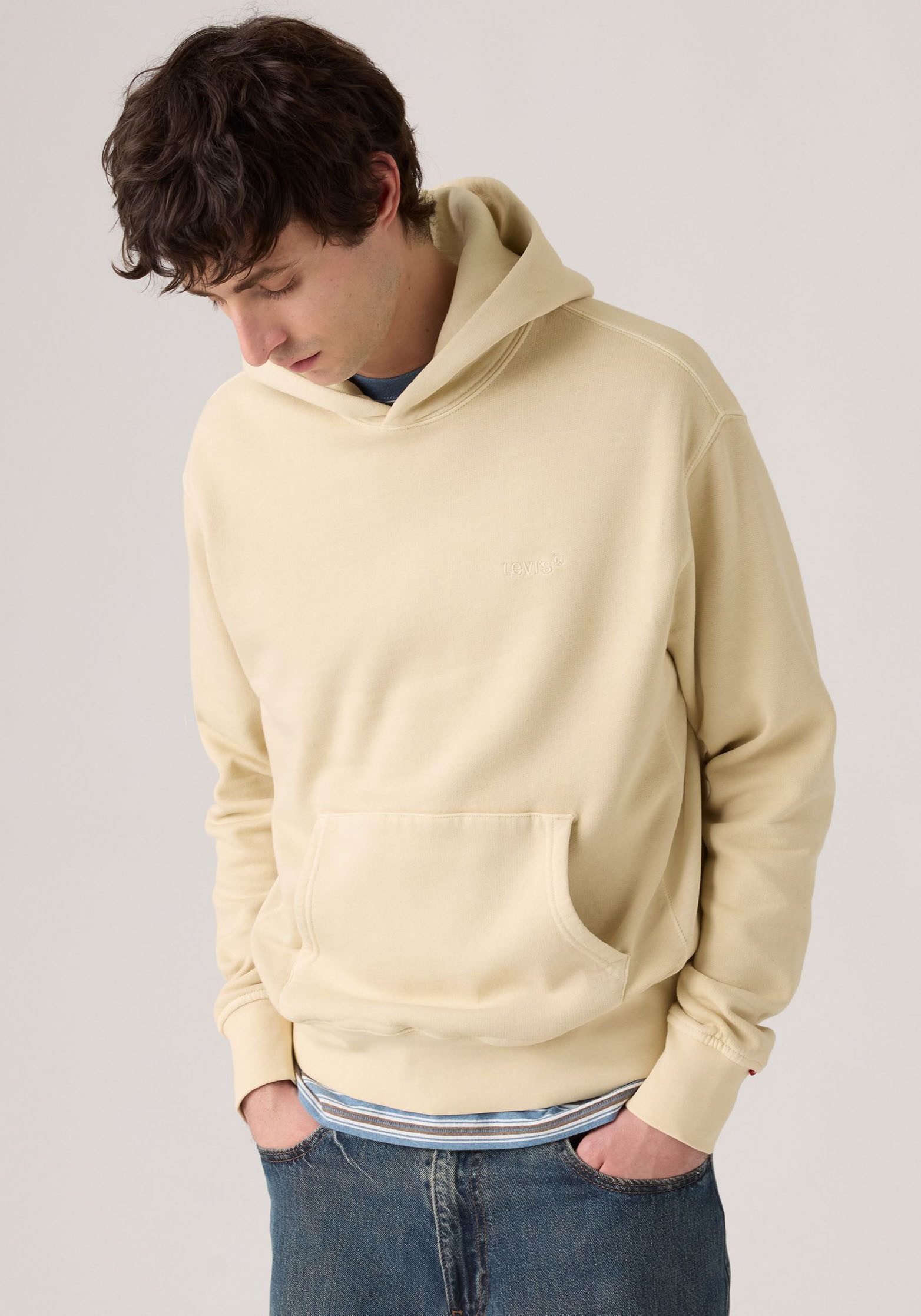 Levi's® Hoodie THE AUTHENTIC HOODIE met kleine ton-sur-ton logo-borduursel op de borst