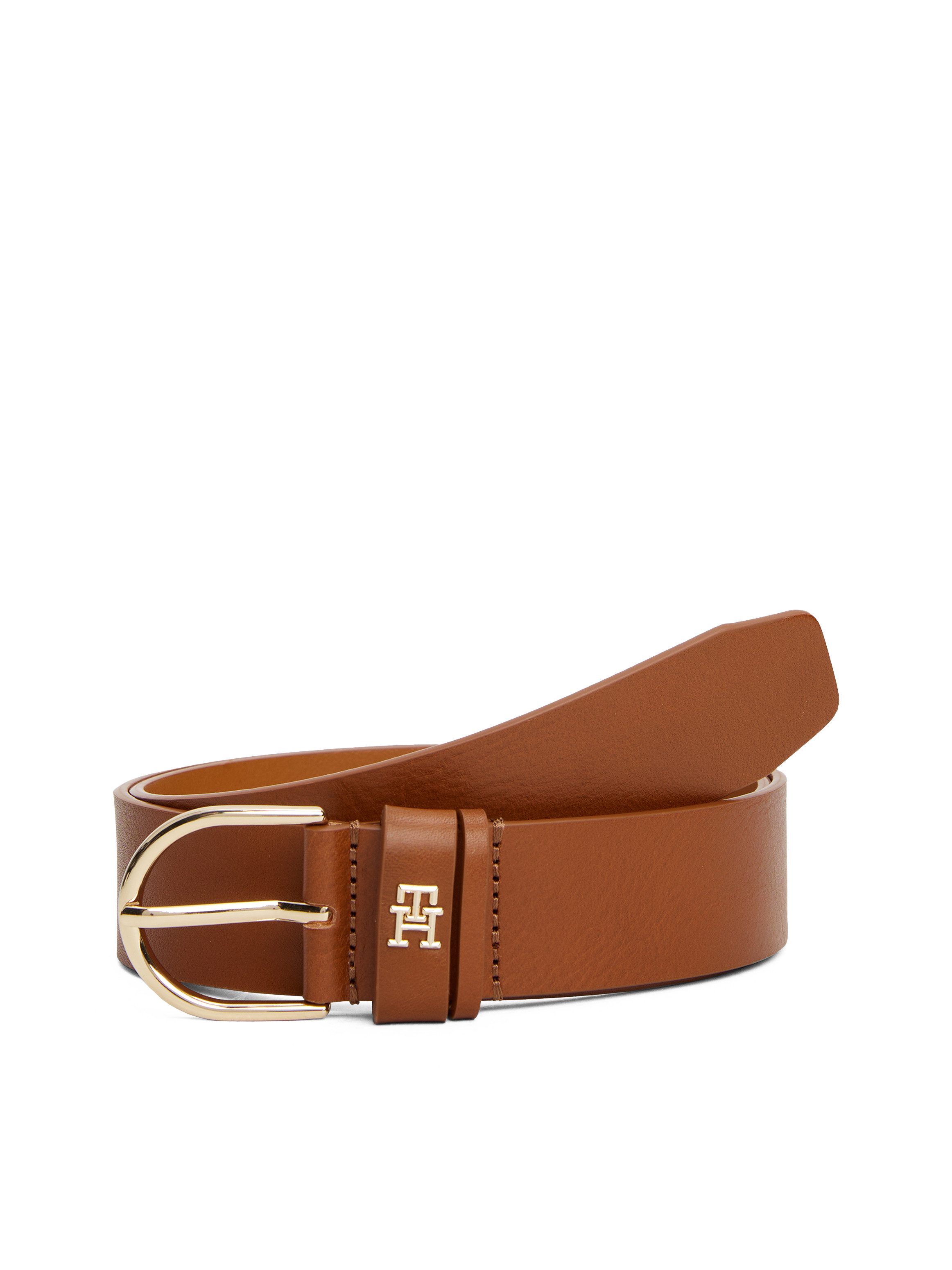 Tommy Hilfiger Leren riem ESSENTIAL EFFORTLESS 3.5 Ovale eenvoudig pin sluiting, logo-embleem