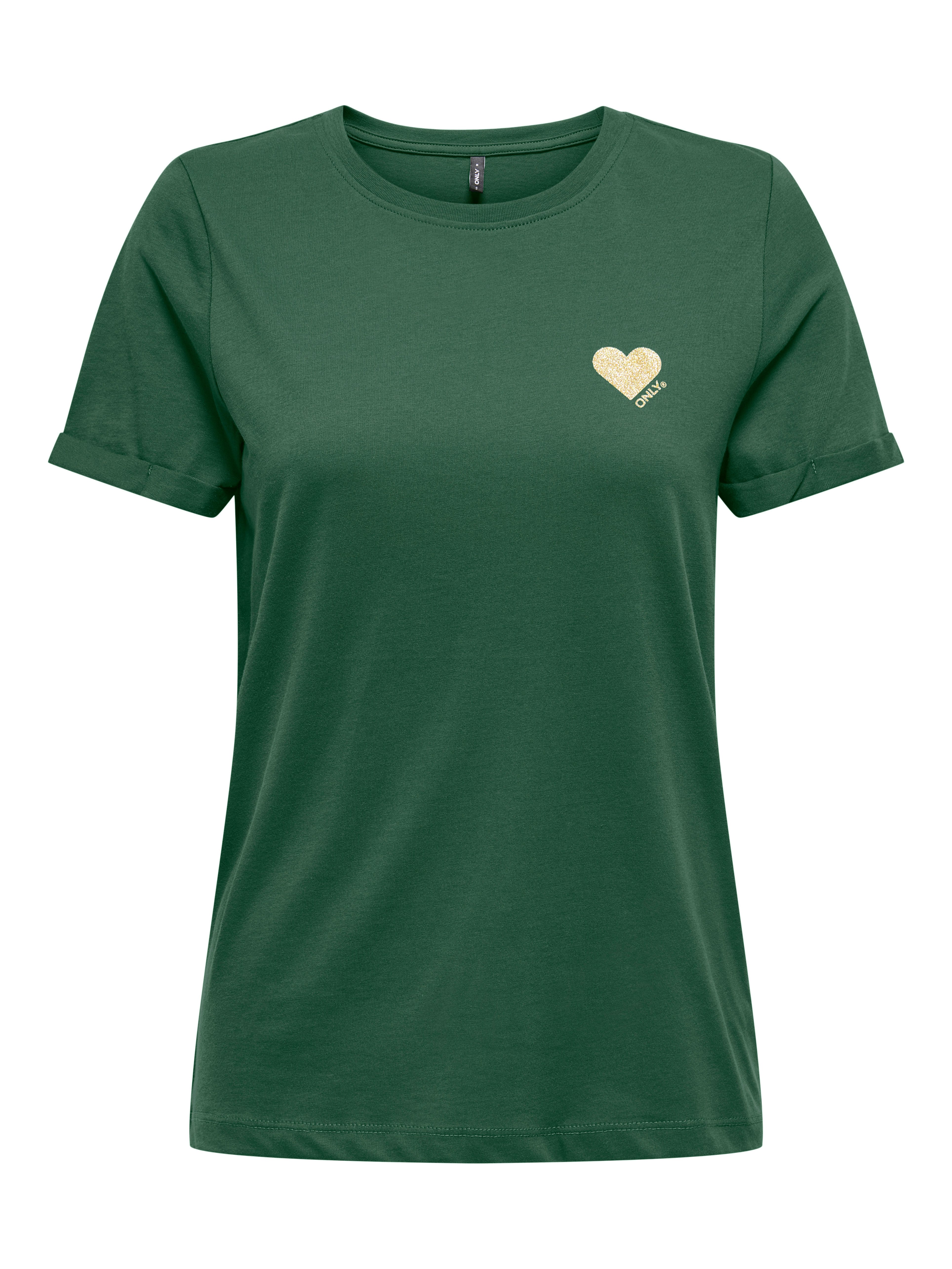 Only Shirt met korte mouwen ONLKITA S/S LOGO TOP NOOS