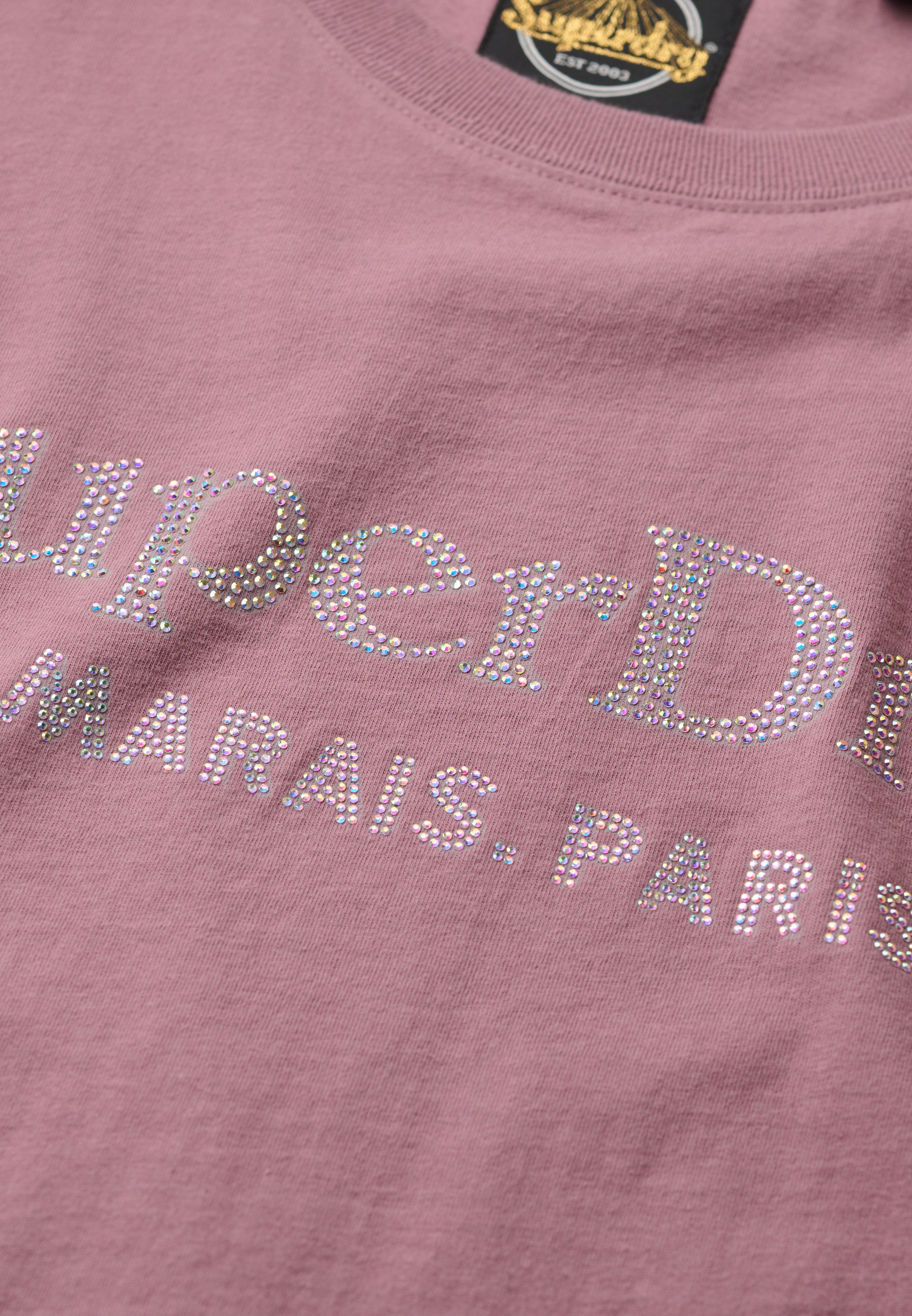 Superdry Shirt met korte mouwen VENUE METALLIC RELAXED TEE