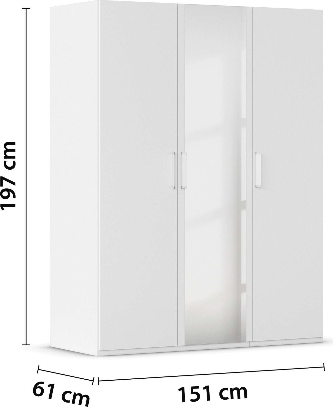 rauch Slaapkamerserie Compleet slaapkamer EVELYN Kast en bed in 2 breedtes, nachtkastje met 2 lades MADE IN GERMANY (set, 3-delig)