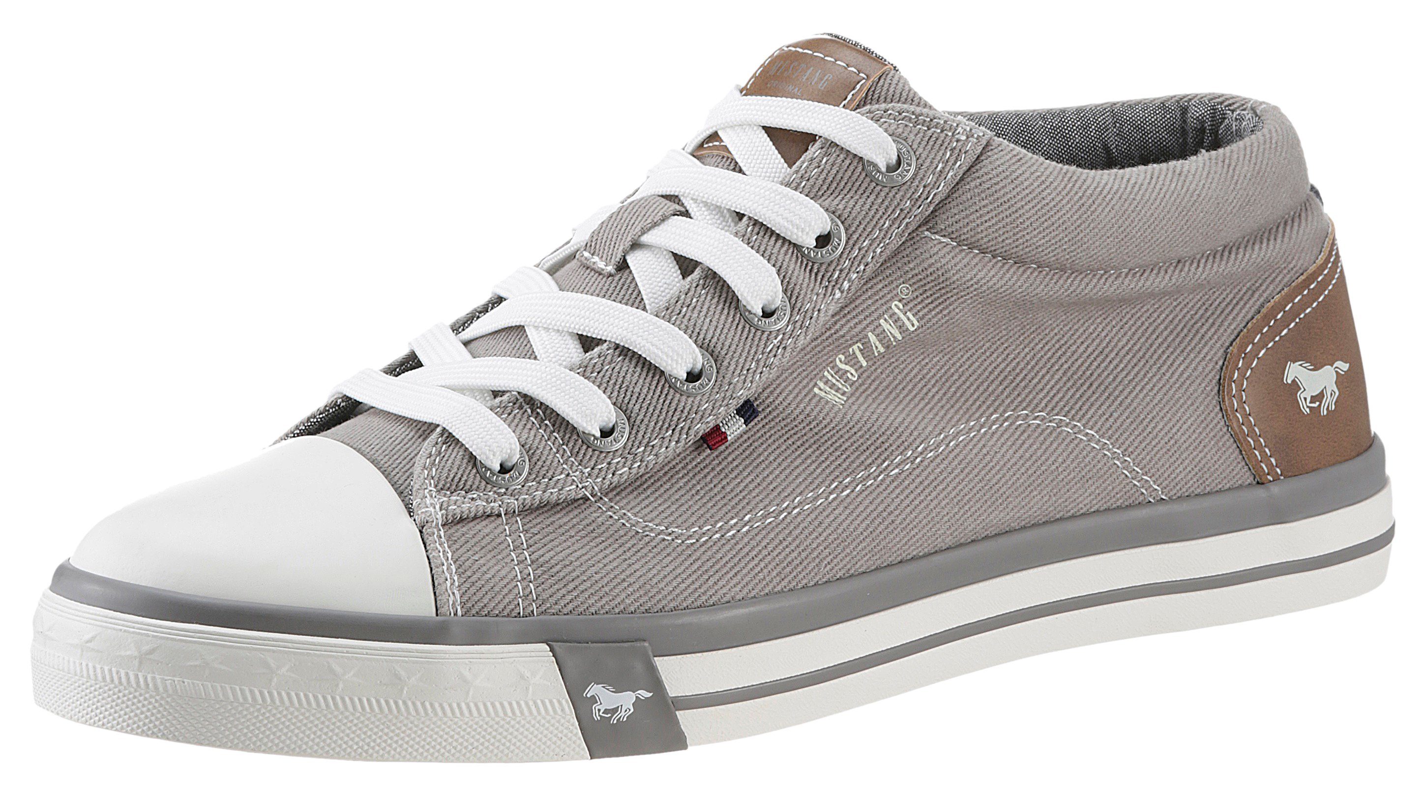 Mustang Shoes Sneakers veterschoen, halfhoge schoen, vrijetijdsschoen met rubberen kap