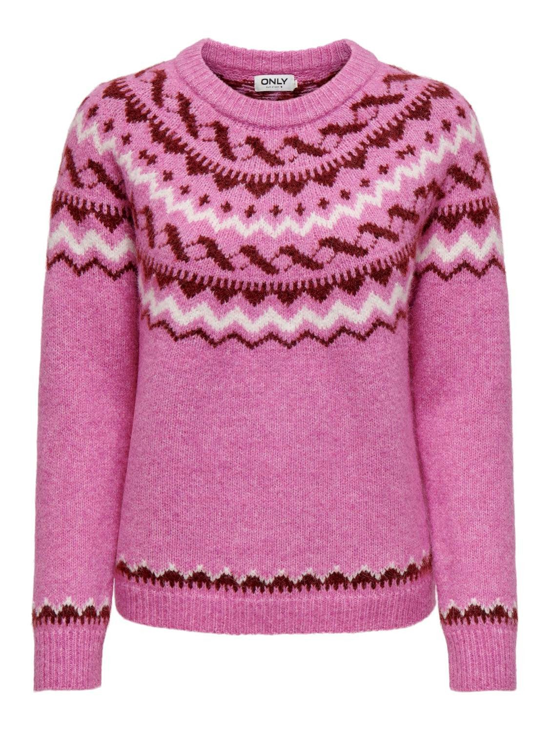 Only Trui met ronde hals ONLISLE LIFE LS O-NECK CC KNT