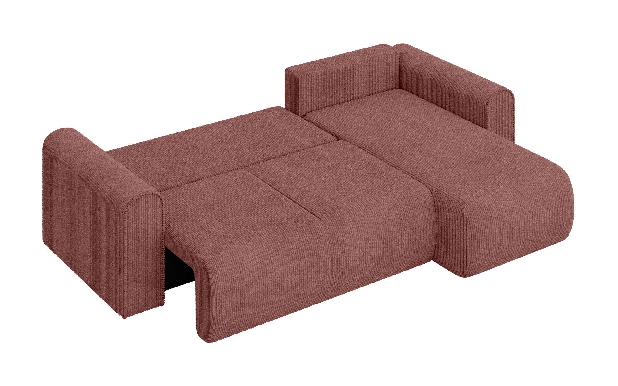 INOSIGN Hoekbank Zacharia optioneel slaapbank met opbergruimte, B/D/H 250/166/86 cm L-vorm met golfondersteuning, recamière aan beide zijden te monteren