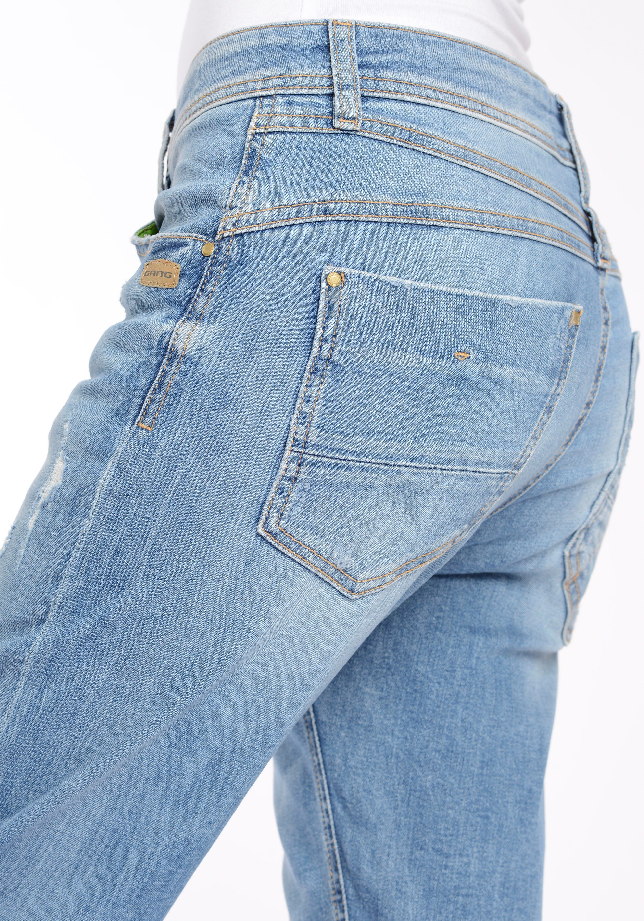 GANG Destroyed jeans 94AMELIE met destroyed-effecten