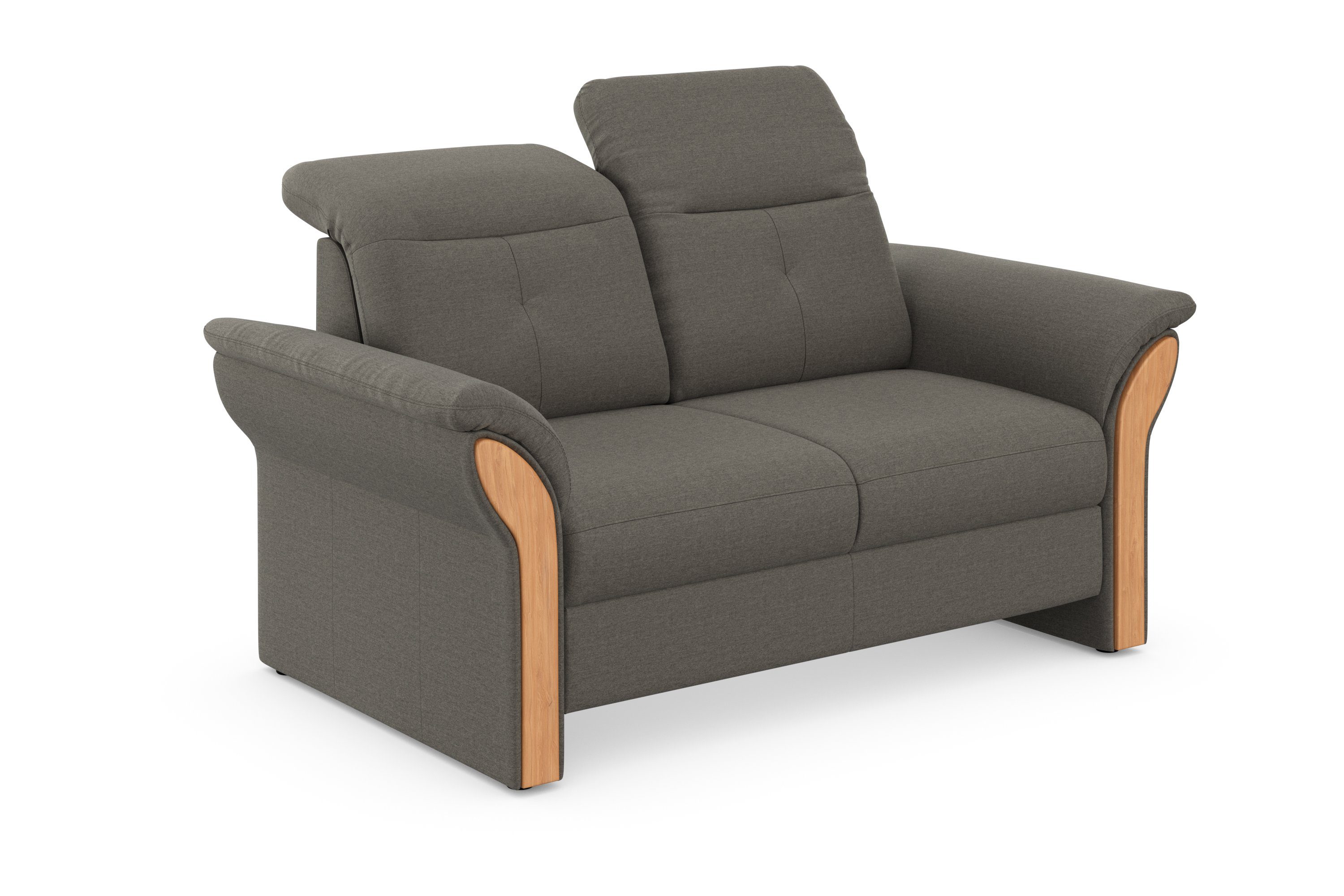 Home affaire 2-zitsbank Dangast Verstelbare hoofdsteun, houten frontlijsten, naar keuze ook in Easy clean bekleding