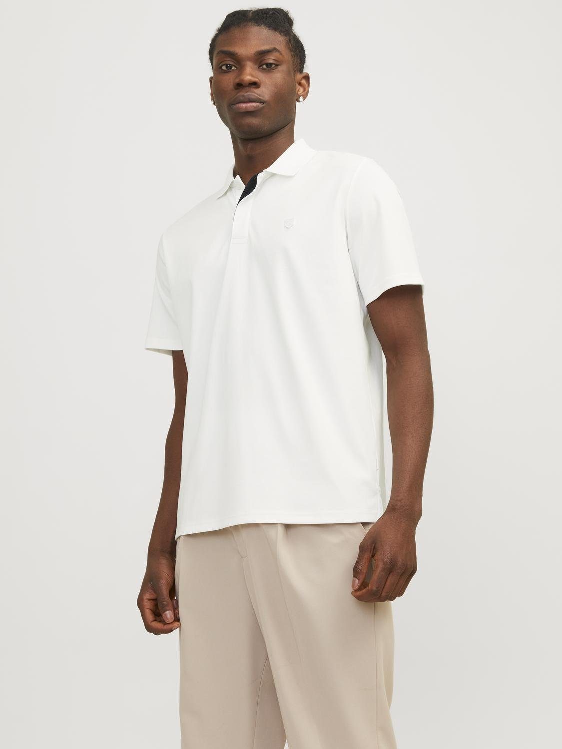 Jack & Jones Poloshirt JPRCCRODNEY SS POLO SN heren poloshirts maat XXL wit