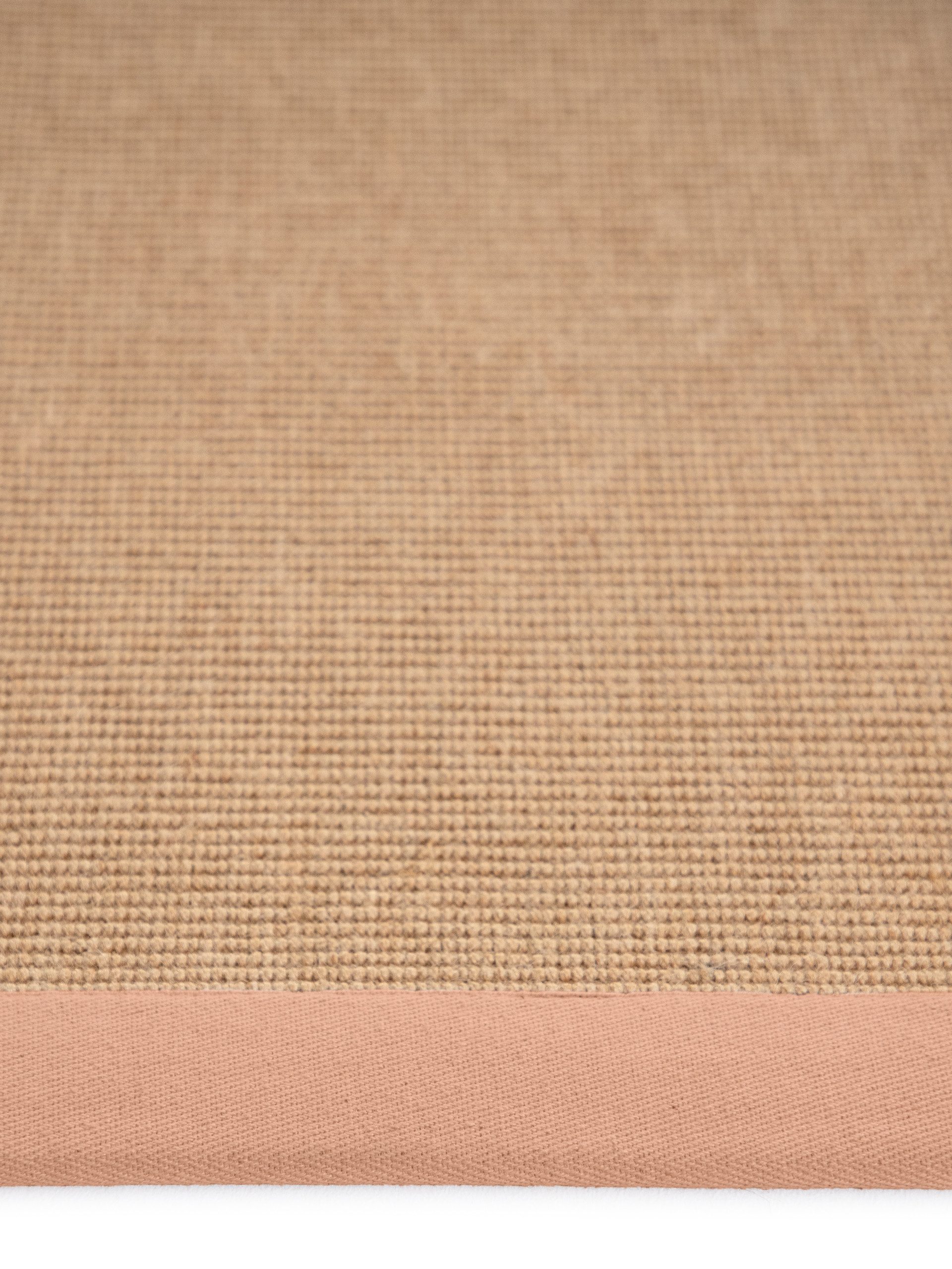 carpetfine Loper Sisal met gekleurd randdessin, antislip achterzijde