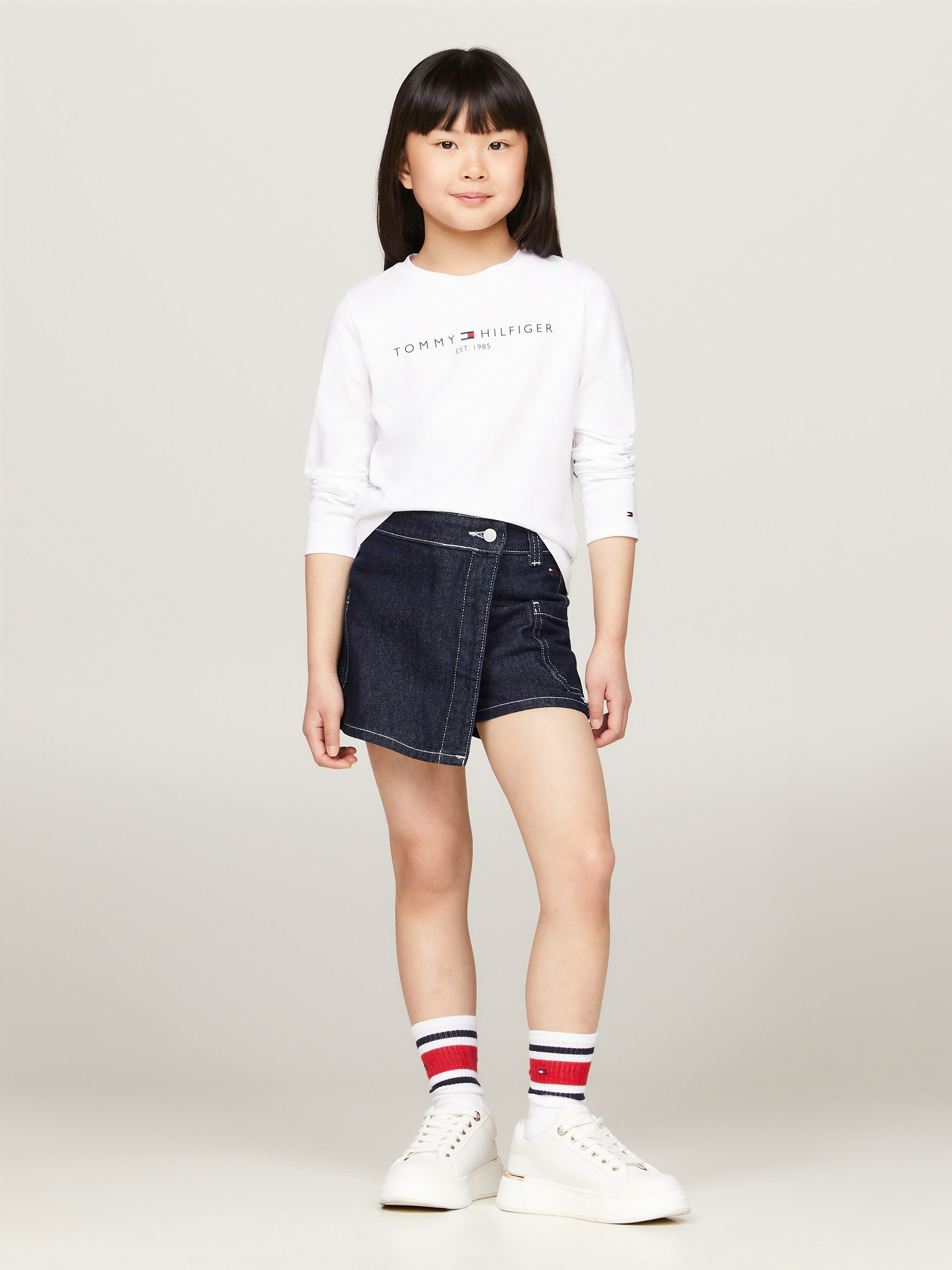 Tommy Hilfiger Shirt met lange mouwen ESSENTIAL TEE L/S met tommy hilfiger-logo-opschrift