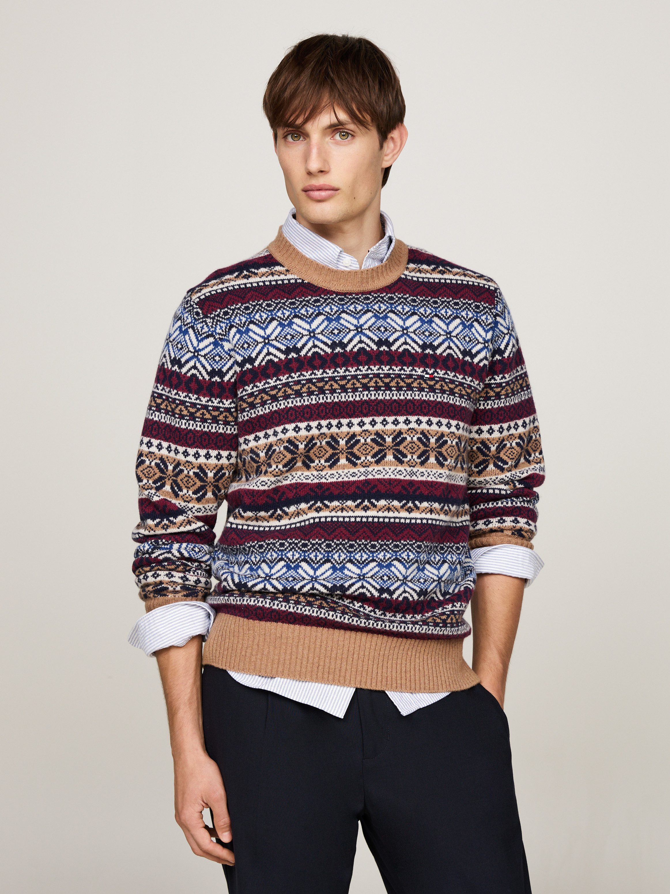 Tommy Hilfiger Trui met ronde hals GIFTING WOOL BLEND FAIRISLE C NK