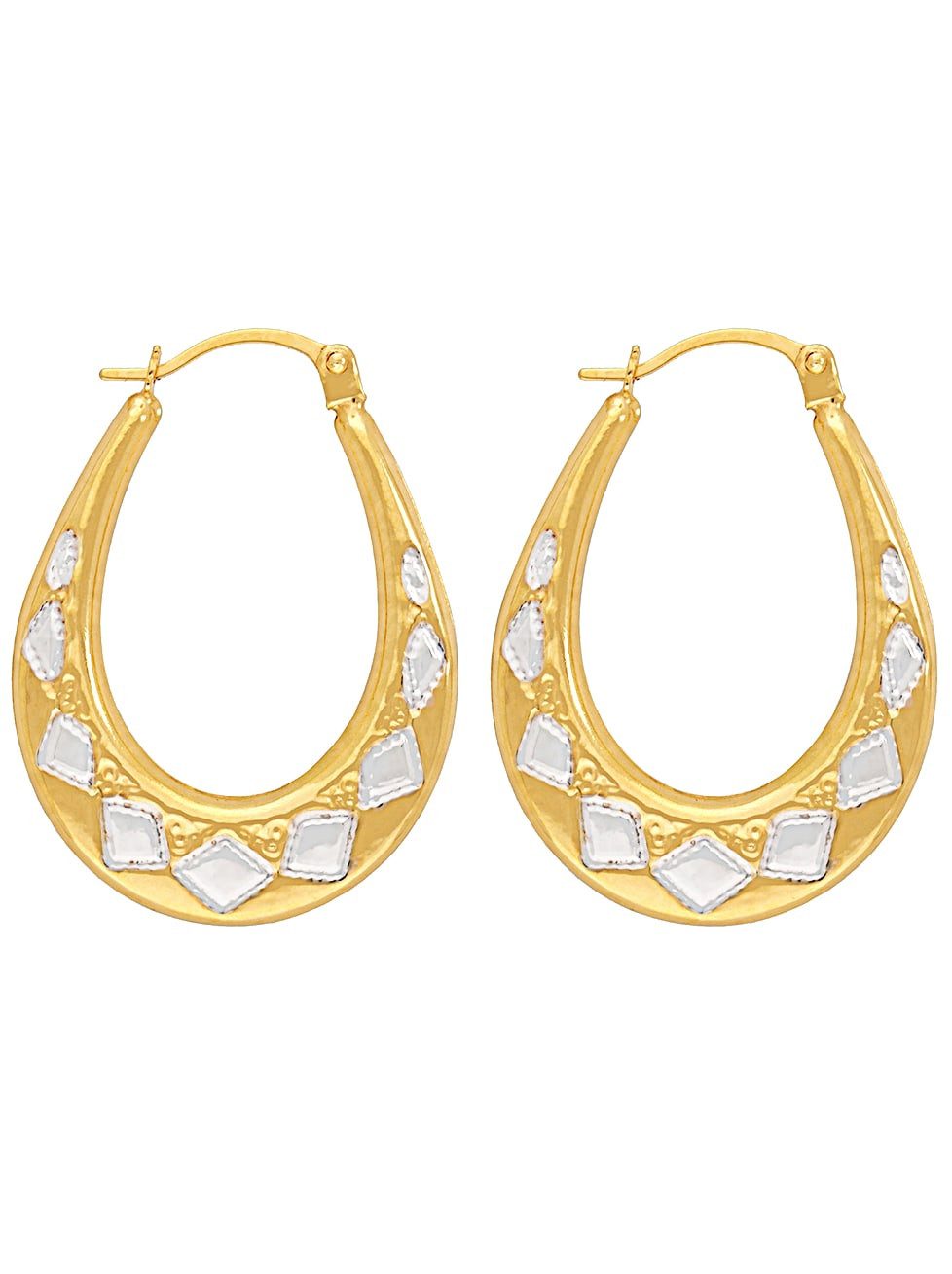 Lady Paar creolen dames oorbellen goud(kleur)