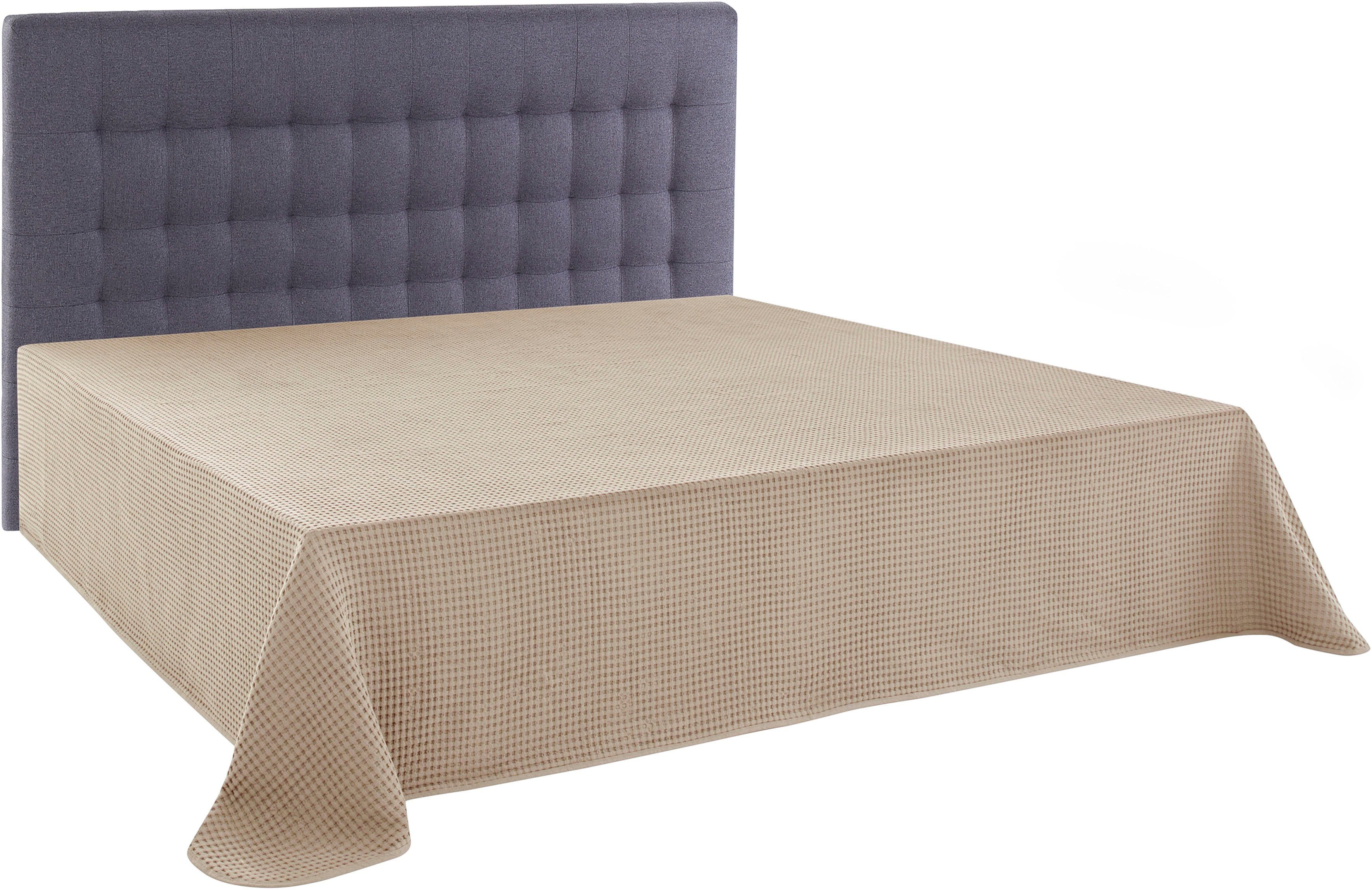 andas Sprei Greta in wafelpiqué-look, vele kleuren beschikbaar, deken vanaf 150x250 cm