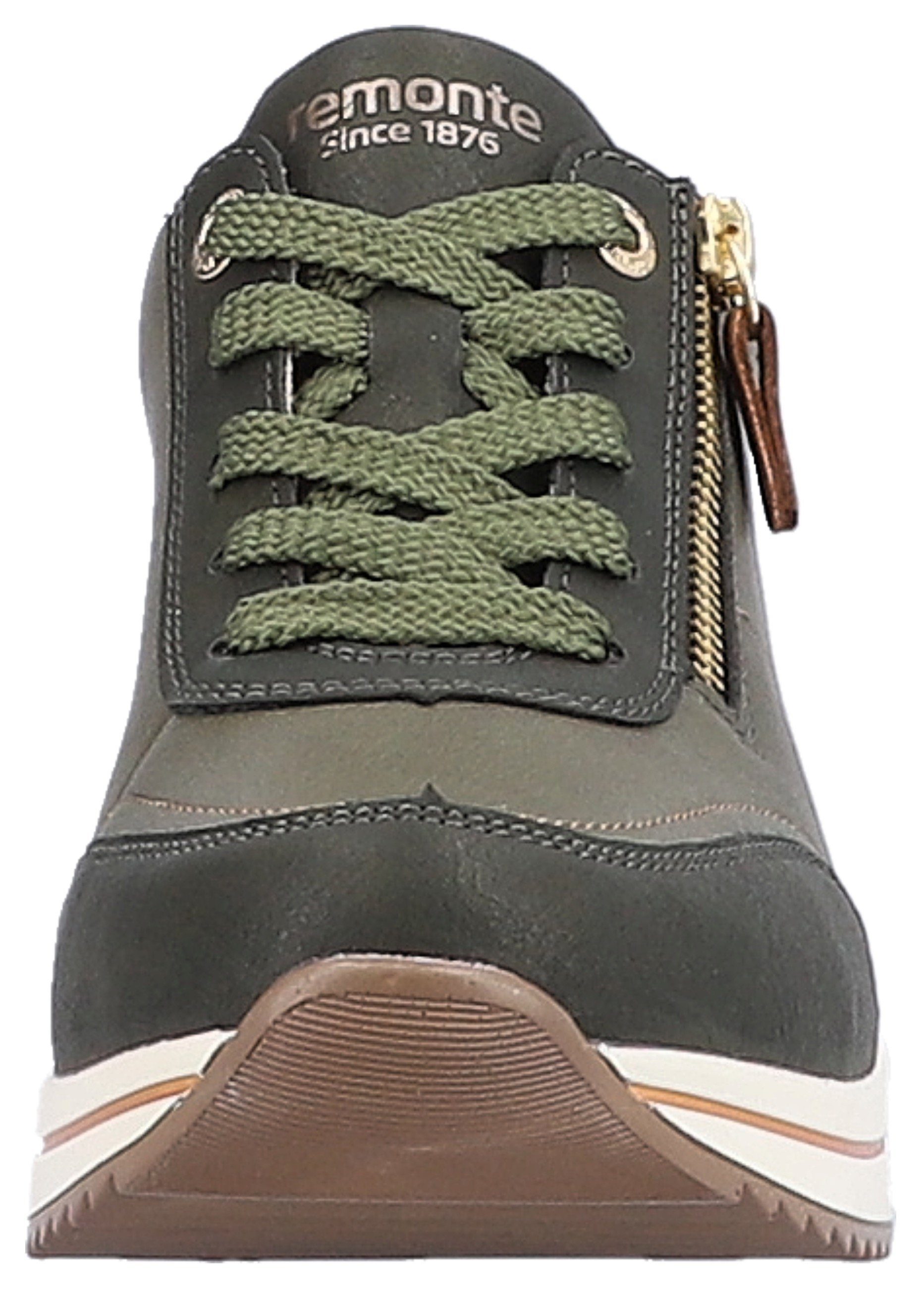 Remonte Sneakers met sleehak met praktische verwisselbare binnenzool, vrijetijdsschoen, lage schoen, veterschoen