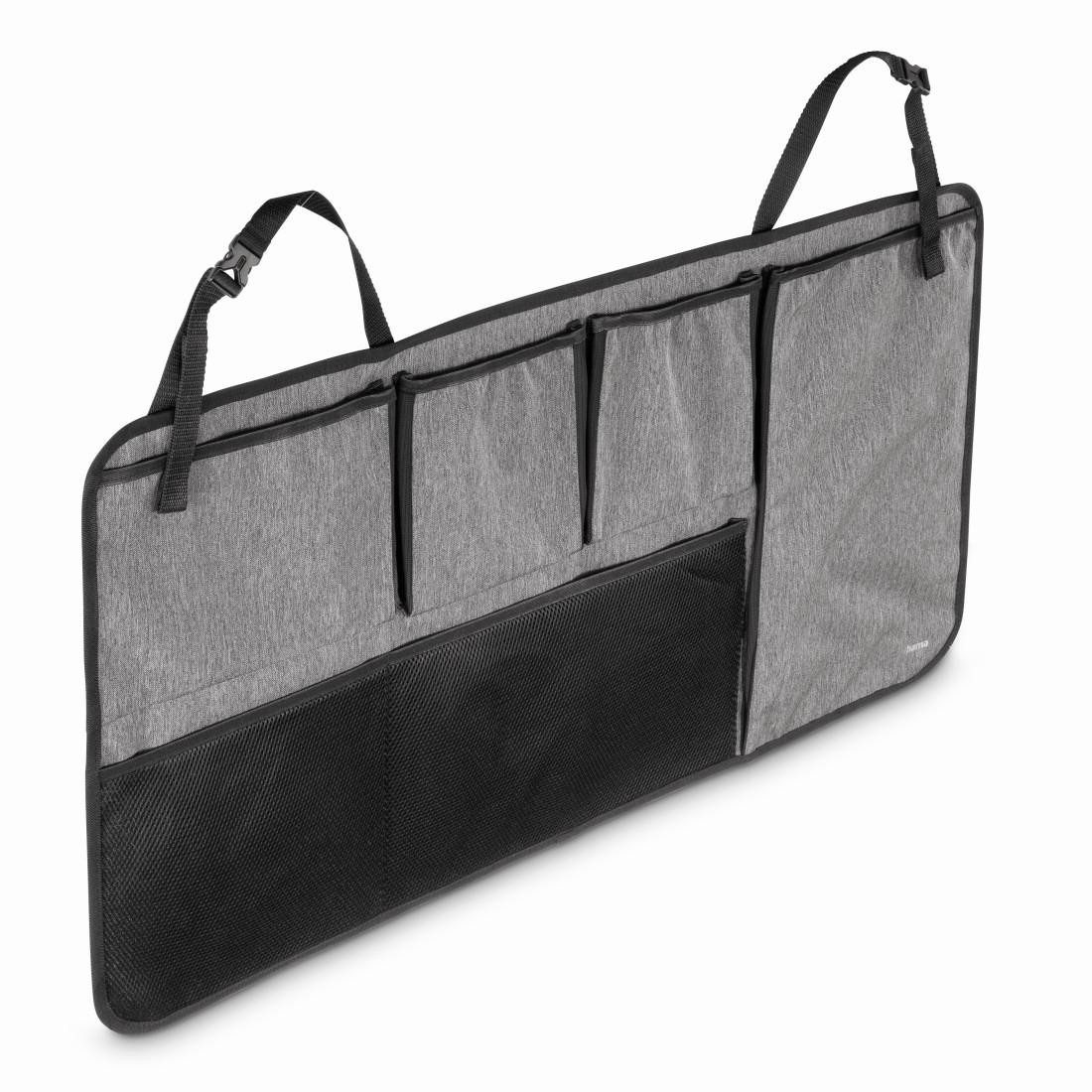 Hama Bewaartas Auto kofferbak organizer voor achterwand groot, zwart/grijs, 6 vakken