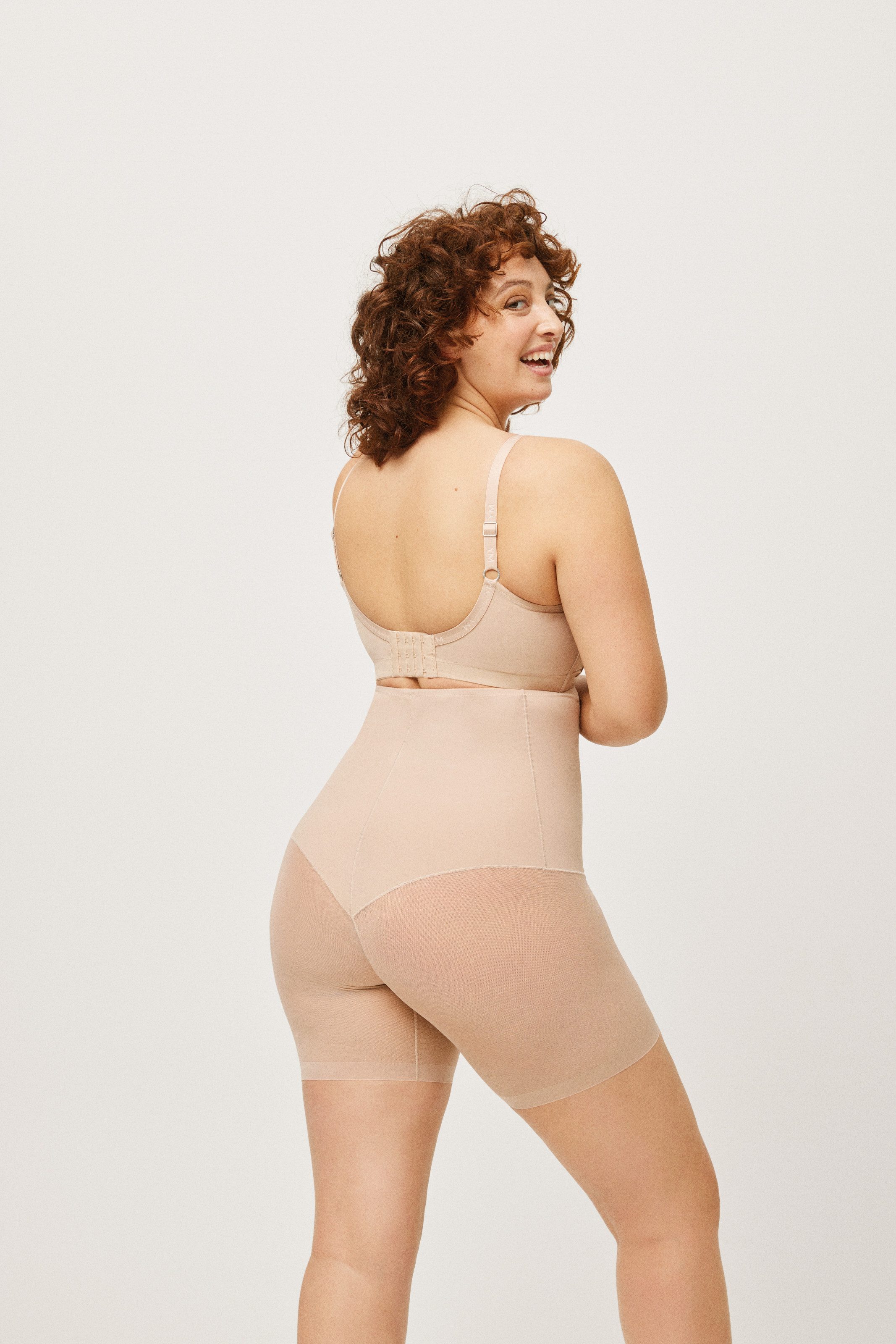 YSABEL MORA Shapingbroek hoog uitgesneden, langere pijp met tule, anti-schuur-effect (Set van 2)