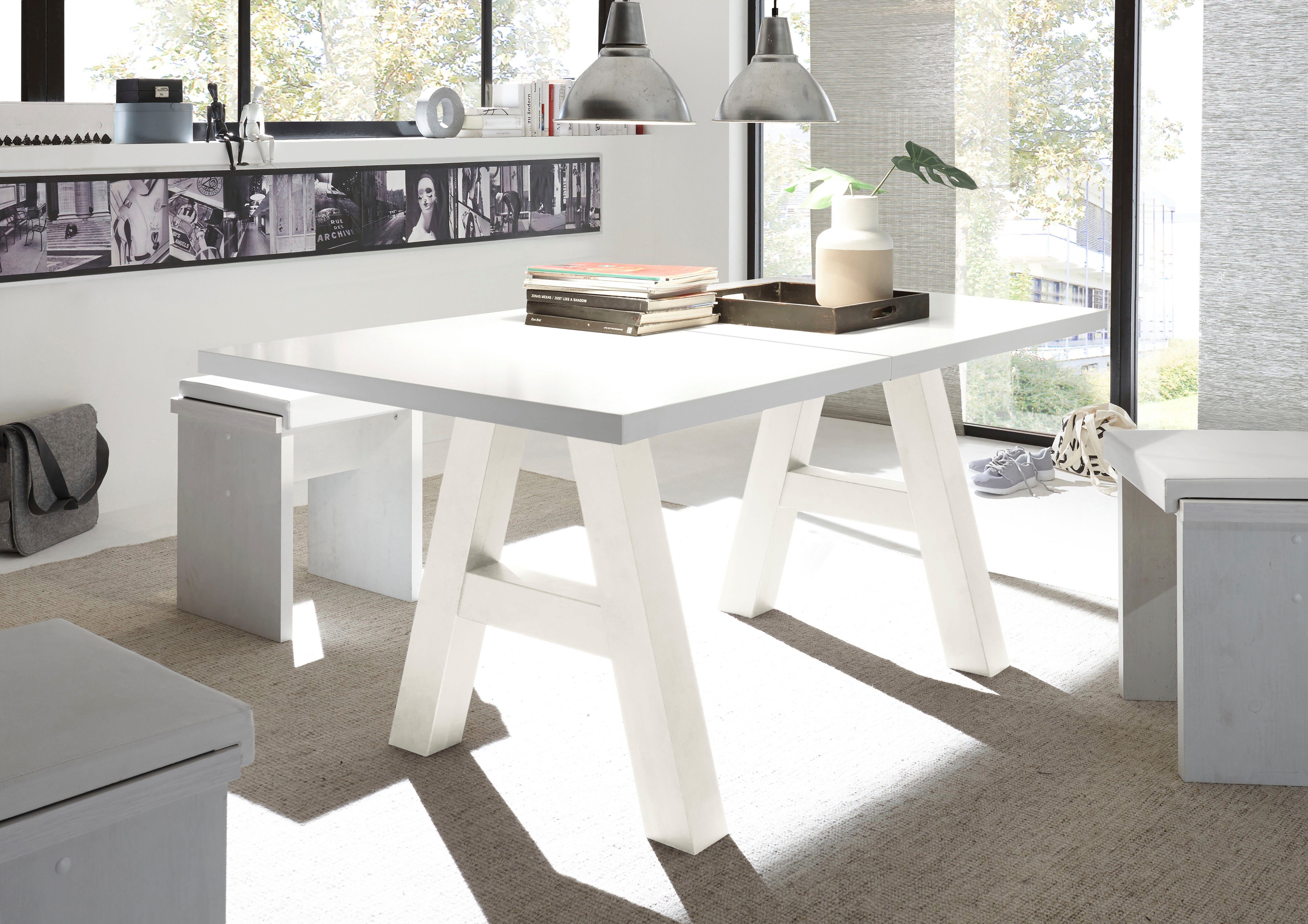 Mäusbacher Eettafel Mister TOPSELLER! met lade (160-210 cm), frame in a-model