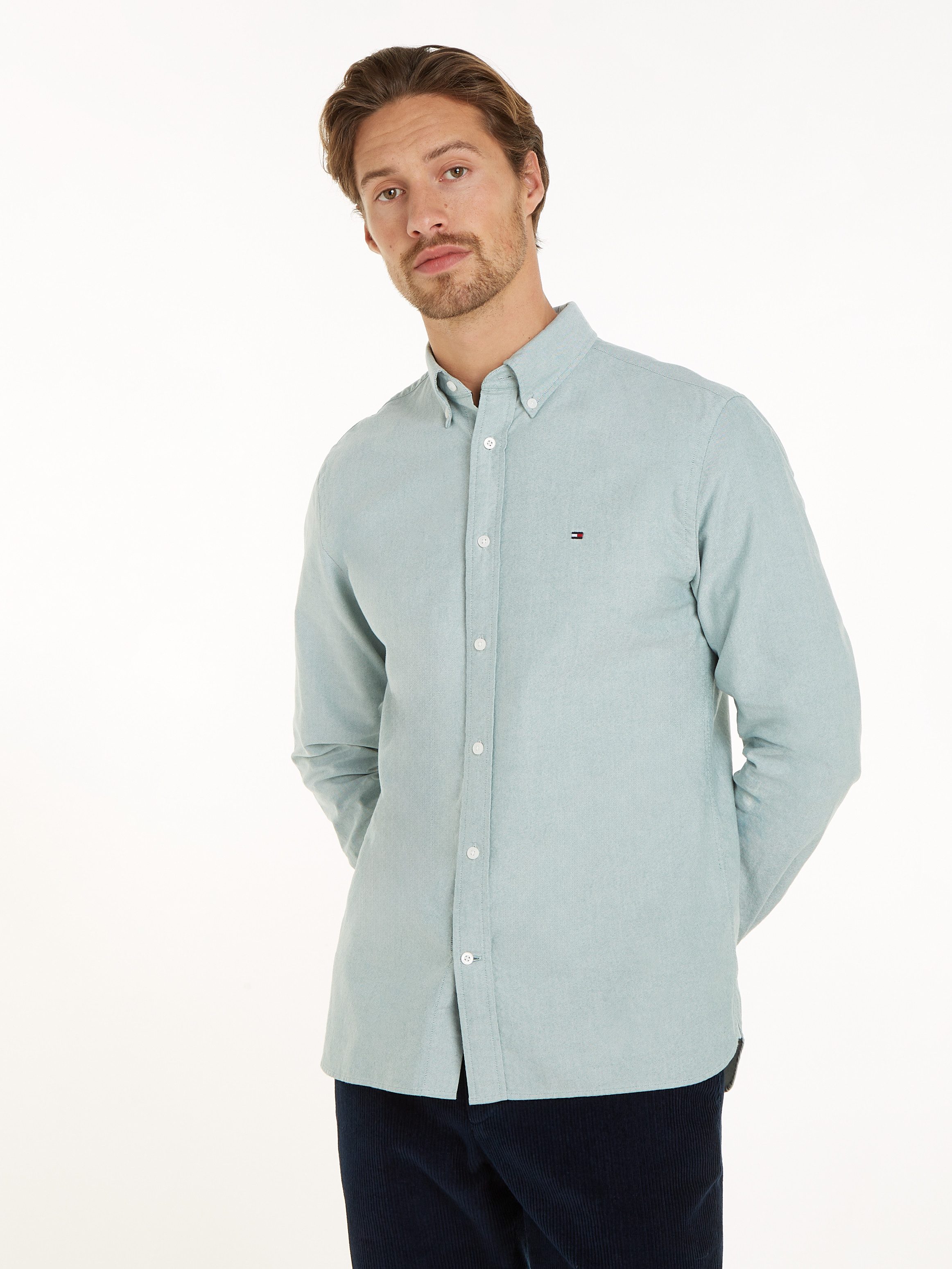 Tommy Hilfiger Overhemd met lange mouwen SOLID HERITAGE OXFORD RF SHIRT