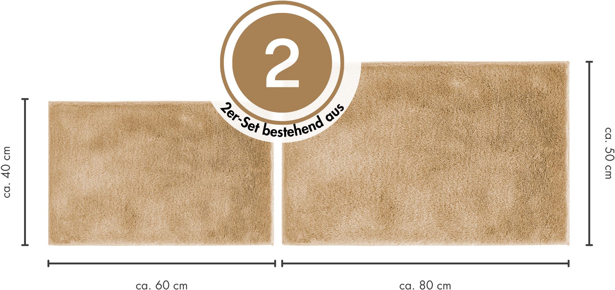 Andiamo Badmat Florida Effen kleuren, bijzonder zacht, ook verkrijgbaar als 2-delige set