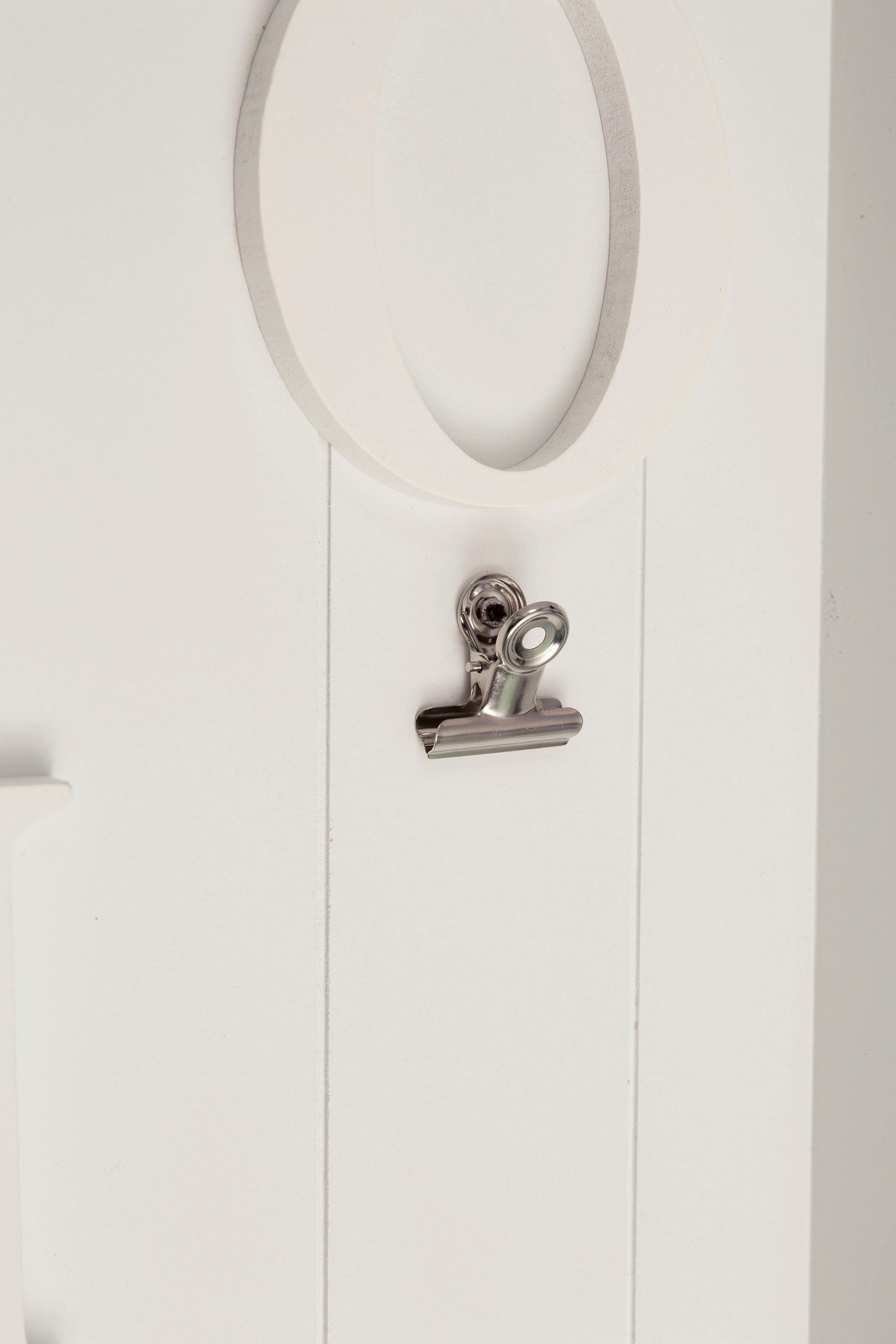 Myflair Möbel & Accessoires Memobord Valerina, wit Sleutelbord, met klemmen & haak, met een opschrift