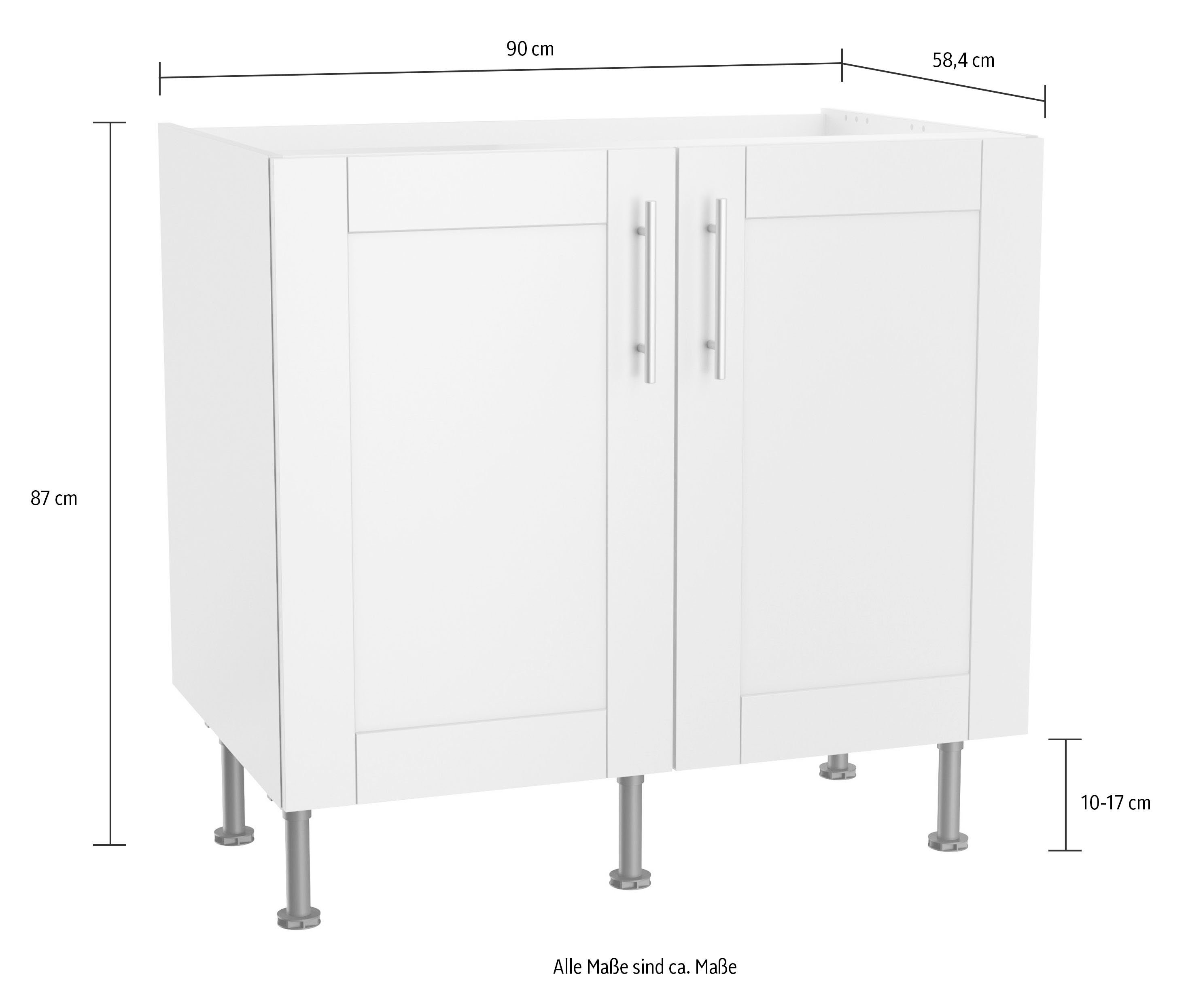 OPTIFIT Gootsteenkast Ahus Breedte 90-130 cm