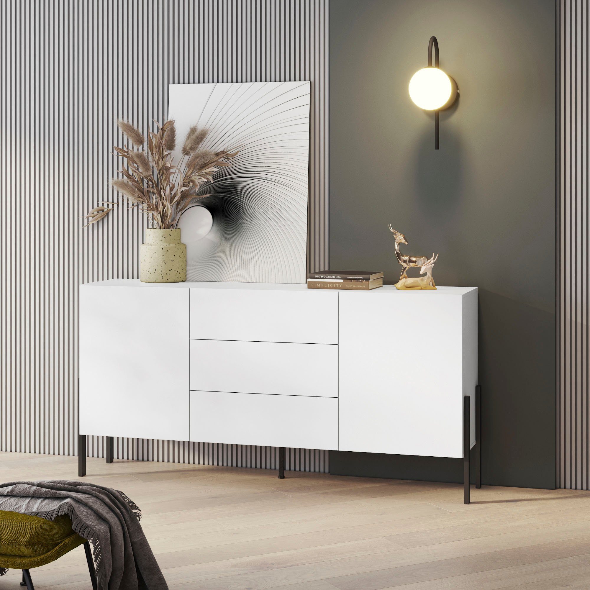 INOSIGN Dressoir Jukon, breedte 150 of 180 cm, moderne grepless commode