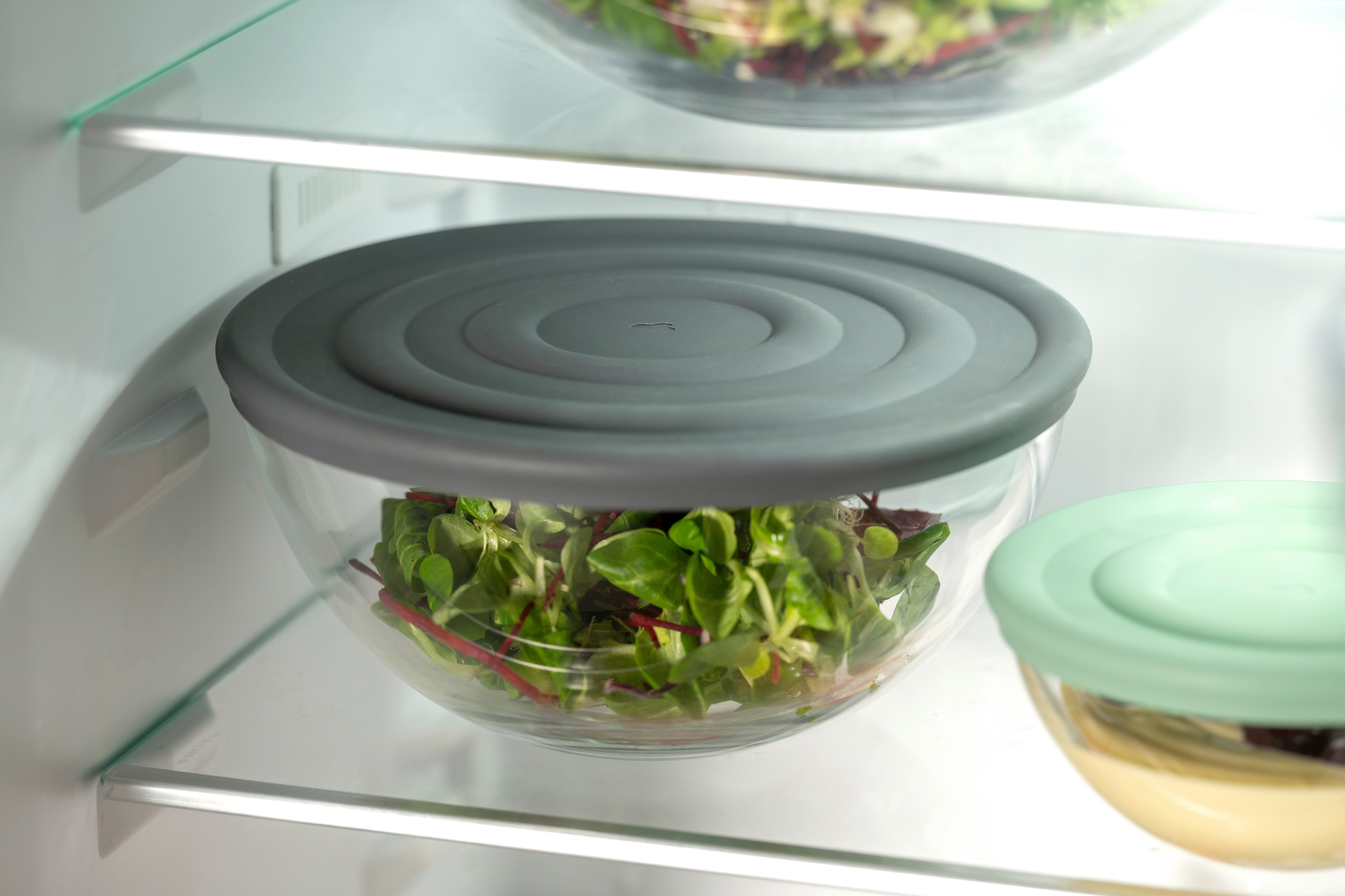 LEONARDO Schaal Kom set CUCINA, 6-delig, 3 kommen met siliconen deksel (set, 6-delig)