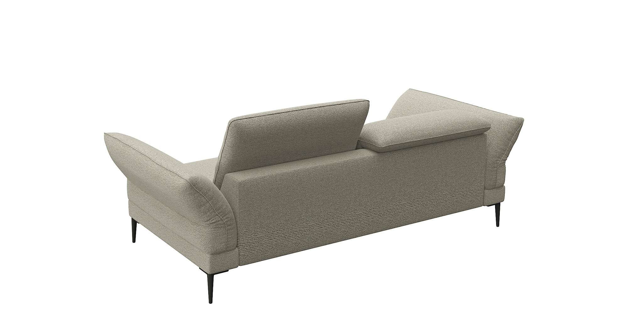 FLEXLUX 2,5-zits Salino, functie-sofa, relaxsofa Bank met arm- en hoofdeinde verstellingen, koudschuim & staalgolven