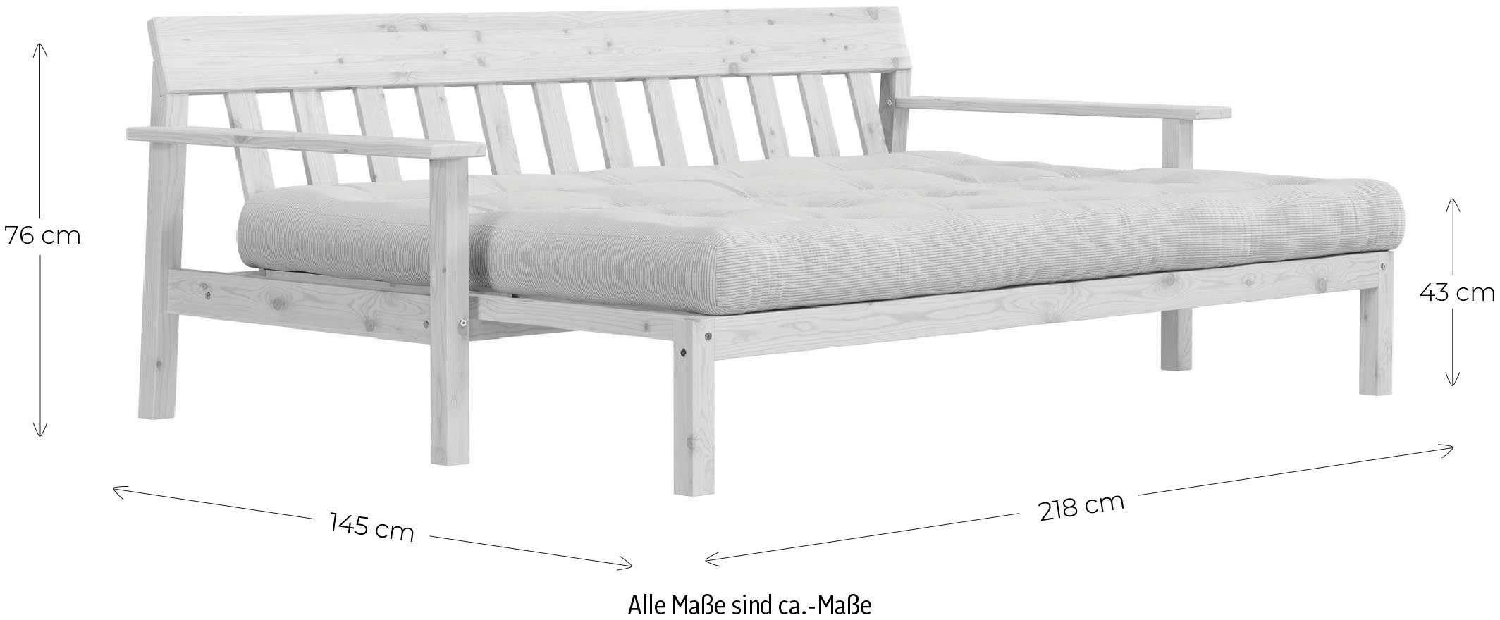 Karup Slaapbank Unwind Met houtstructuur, incl. futonmatras, ligoppervlak 130x190 cm