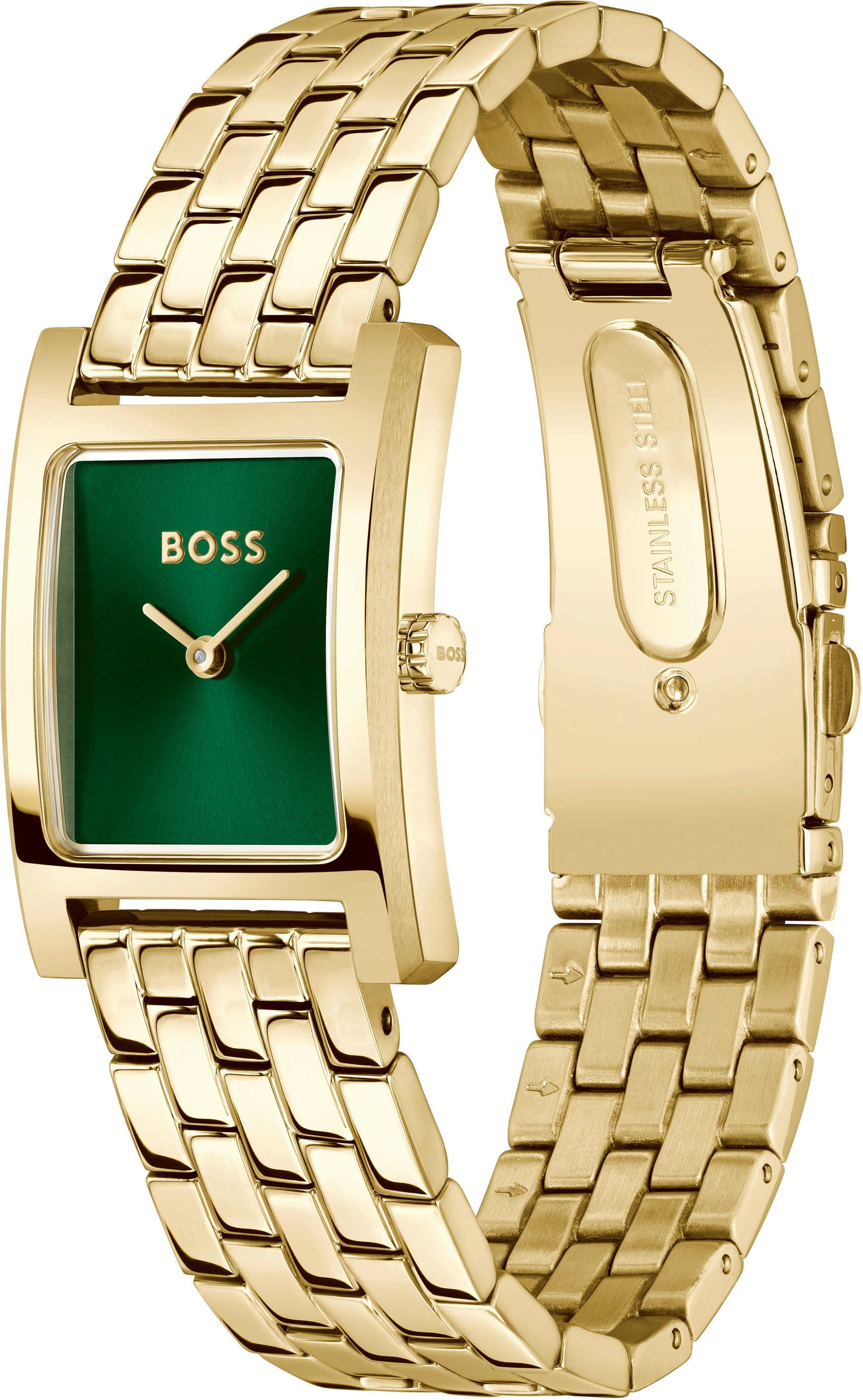Boss Kwartshorloge Lucy Horloge, dameshorloge, stalen band, analoog