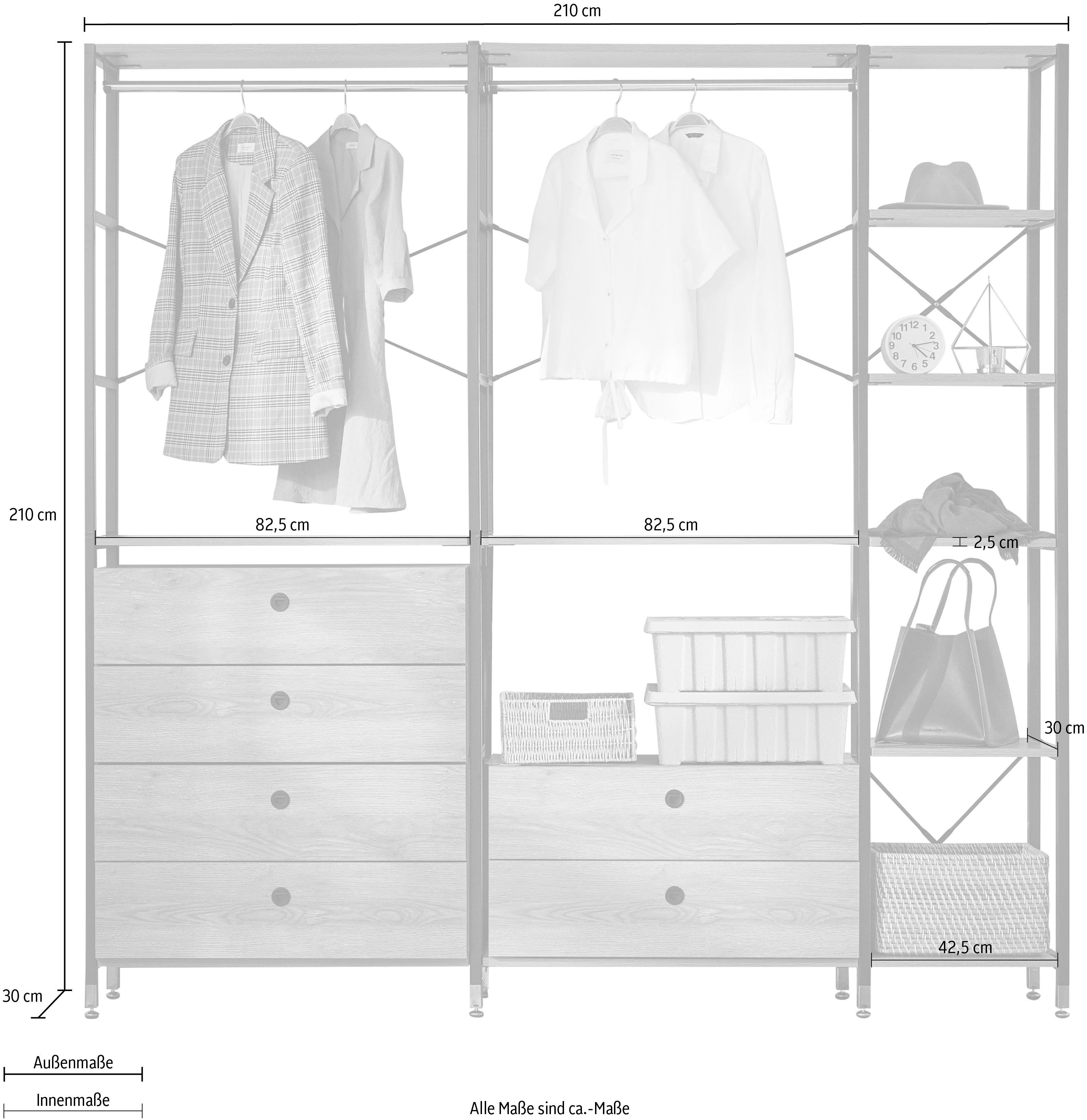 INOSIGN Multifunctionele kast Connor veelsoortig te gebruiken, voor alle kamers geschikt
