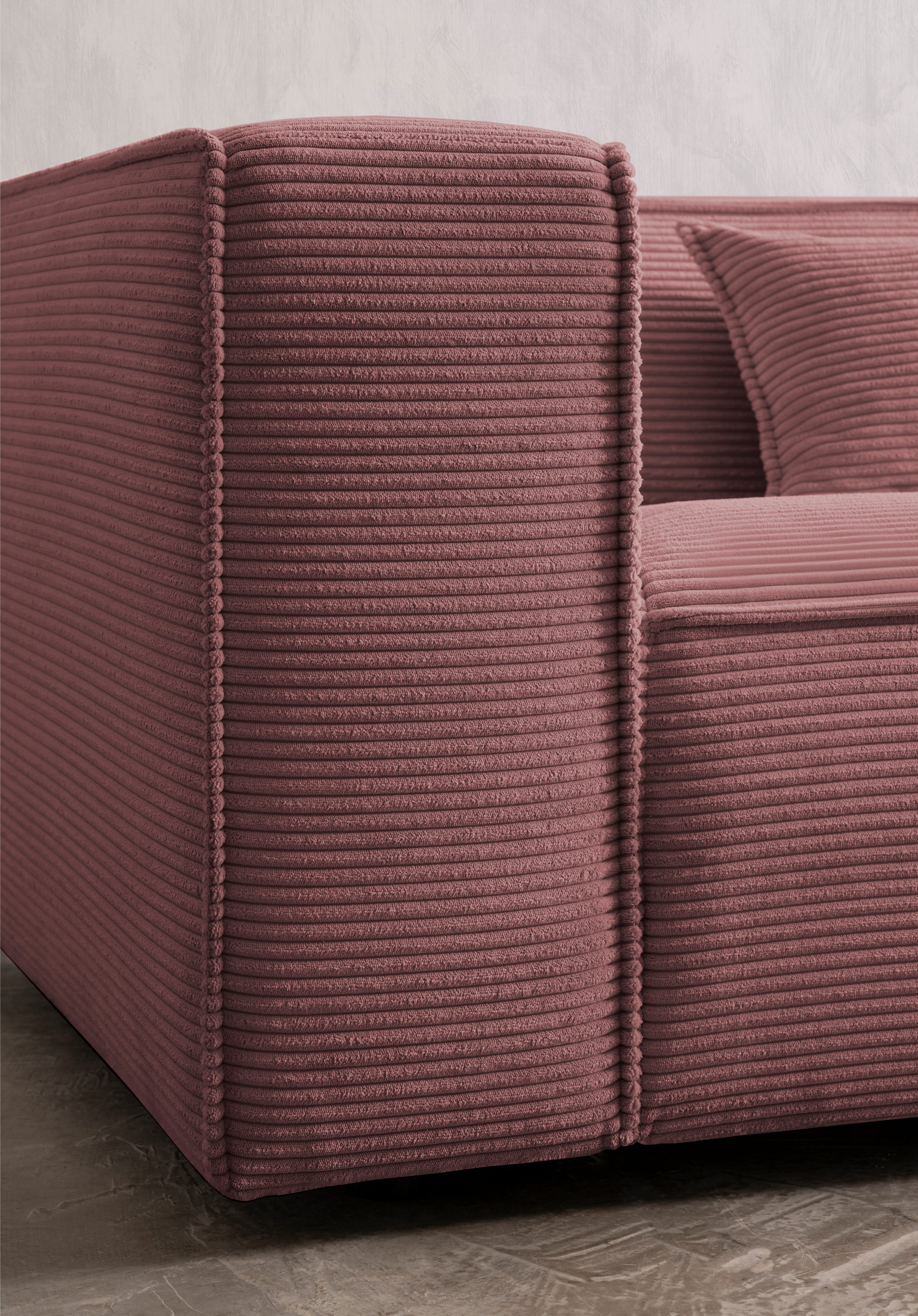 LeGer Home by Lena Gercke 3-zitsbank PIARA, bank met biesnaad, sofa in cord of linnenlook