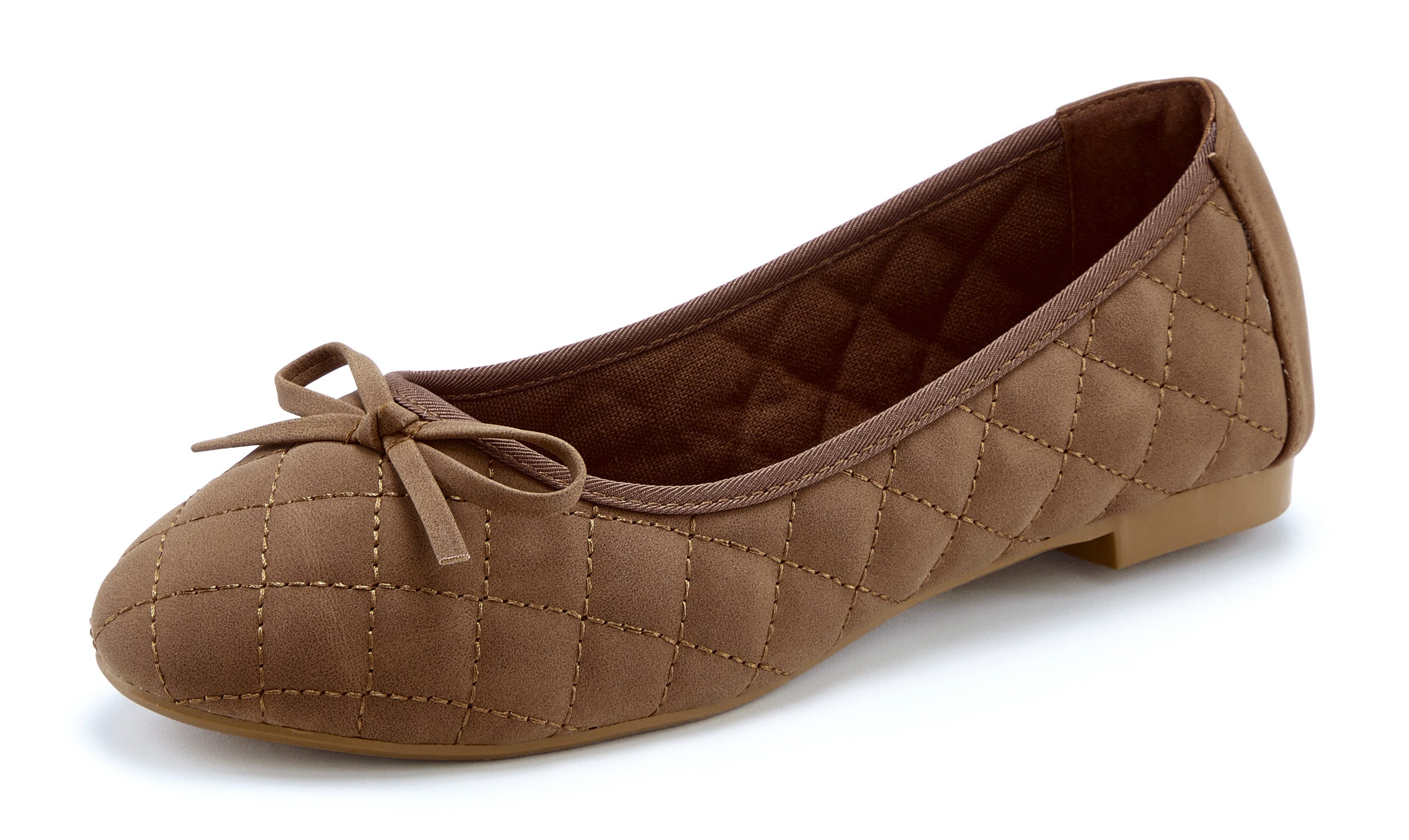 Lascana Ballerina's Slipper, instapschoen met strikapplicatie vegan