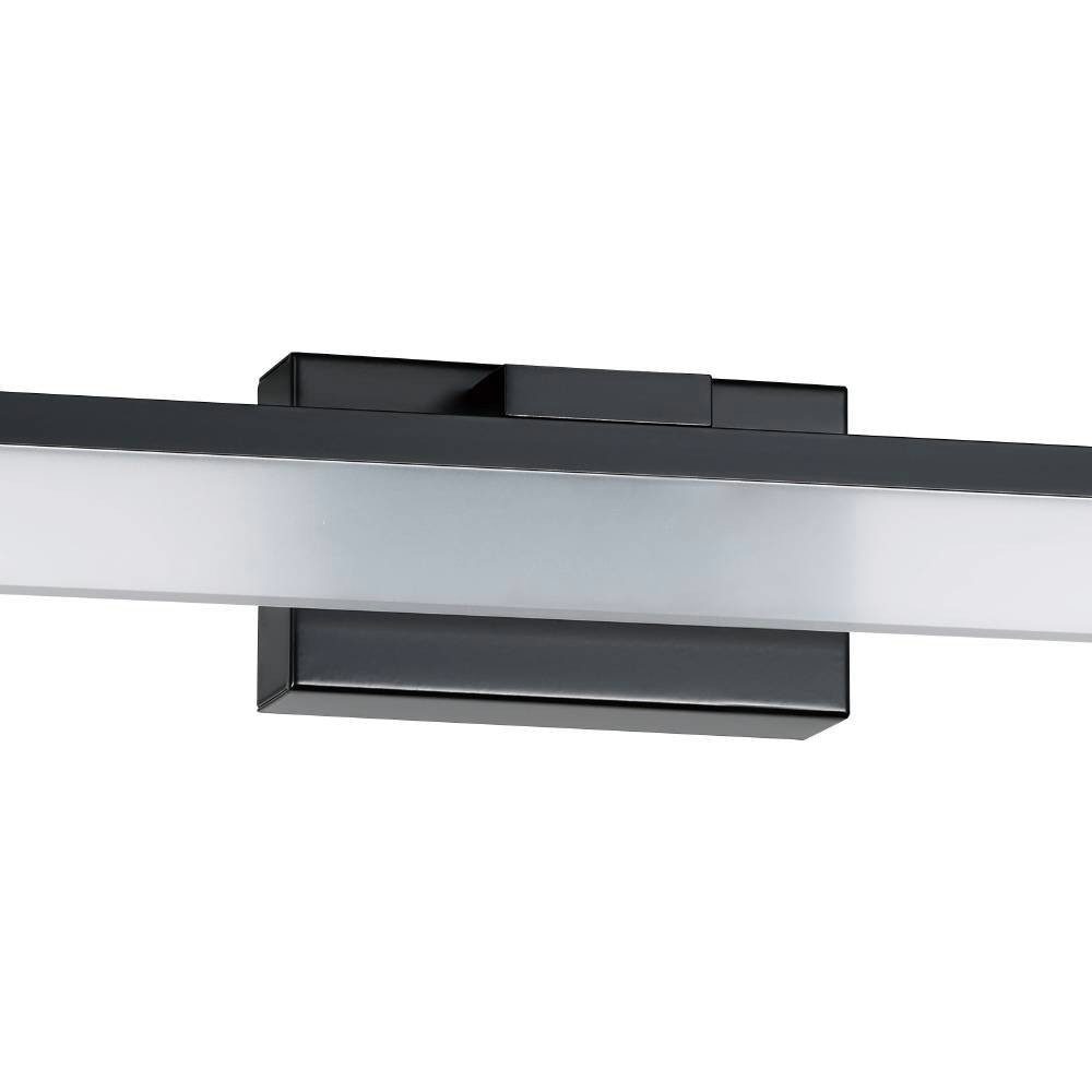 EGLO Wandlamp PALMITAL Bad-spiegel lamp, zwart metaal en satijn kunststof, IP44 (1 stuk)