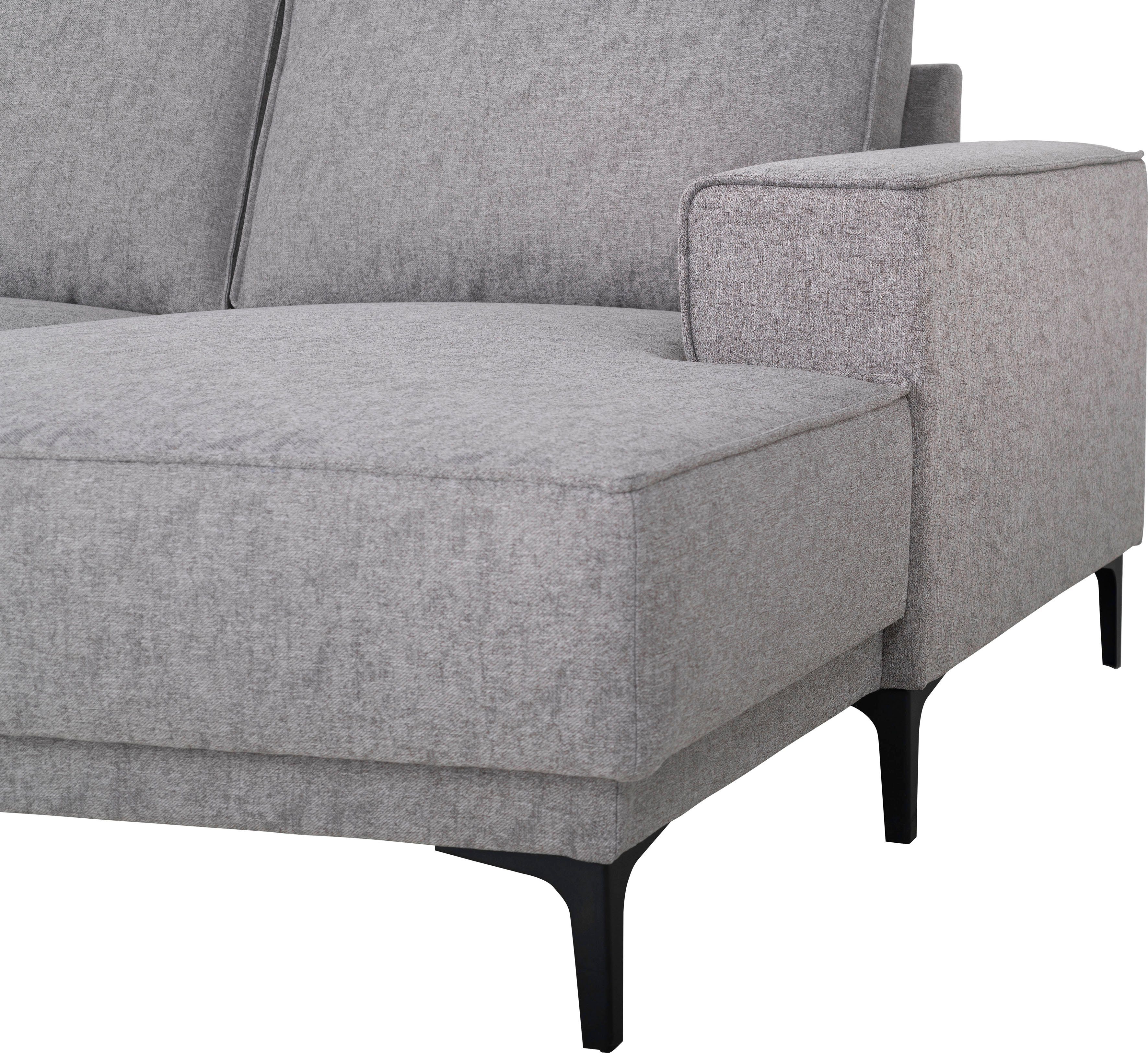 Places of Style Zithoek XXL bank Oland, structuur, platweefsel, luxe microvezel, bouclé