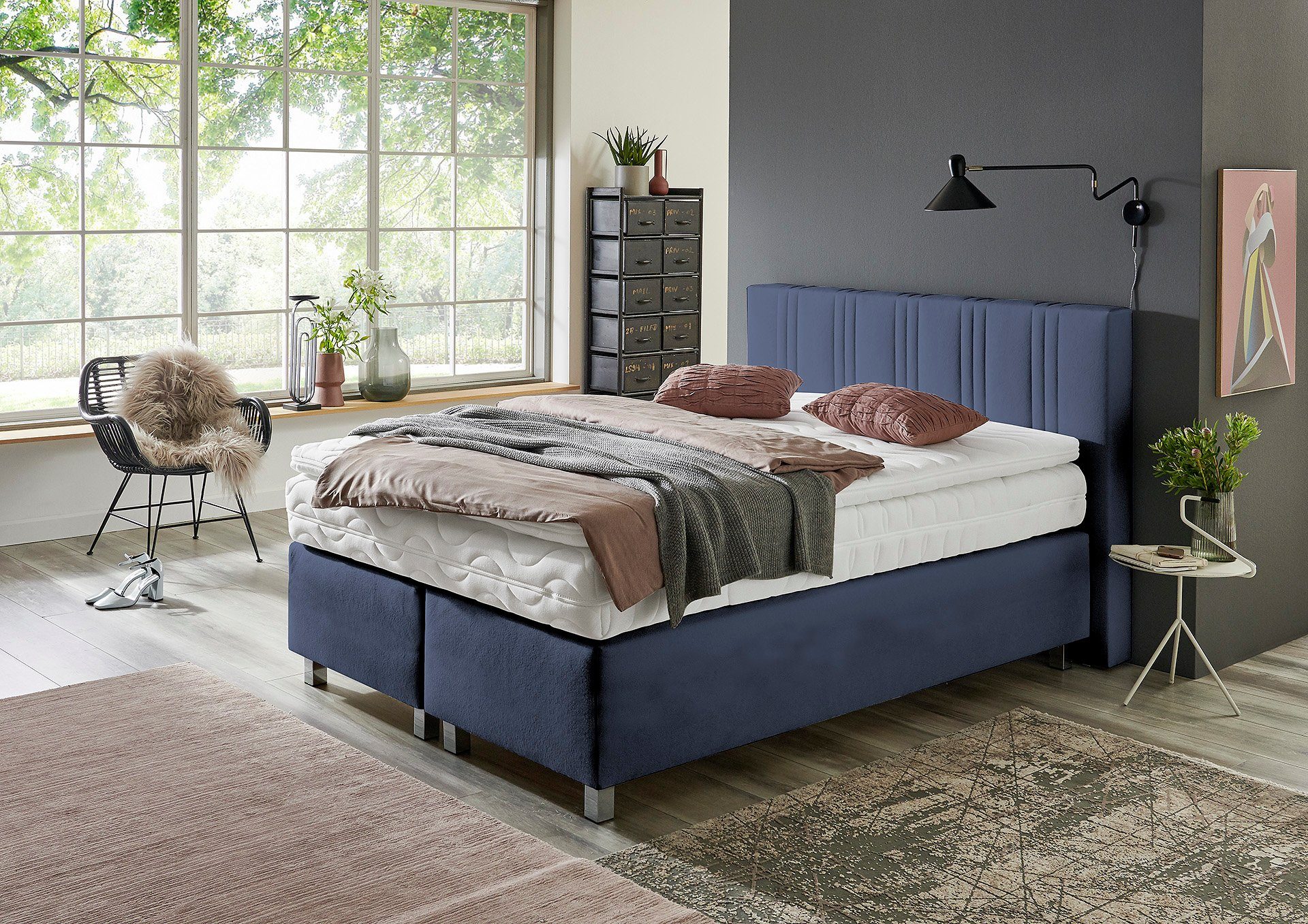 Westfalia Polsterbetten Boxspring naar keuze met bedkist en topmatras