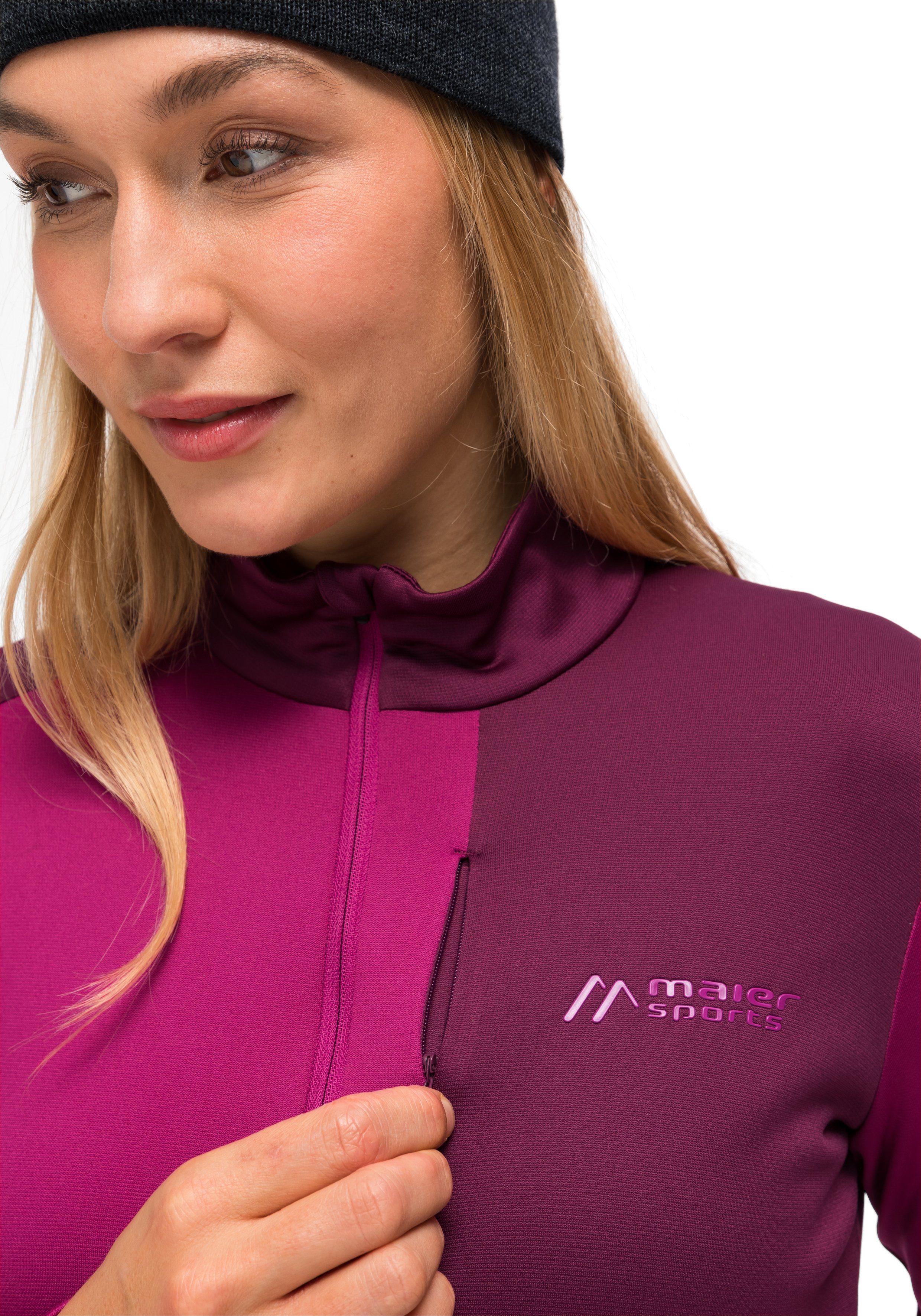 Maier Sports Fleecejack Purga Jacket Dames midlayer, fleece met opgeruwde binnenkant