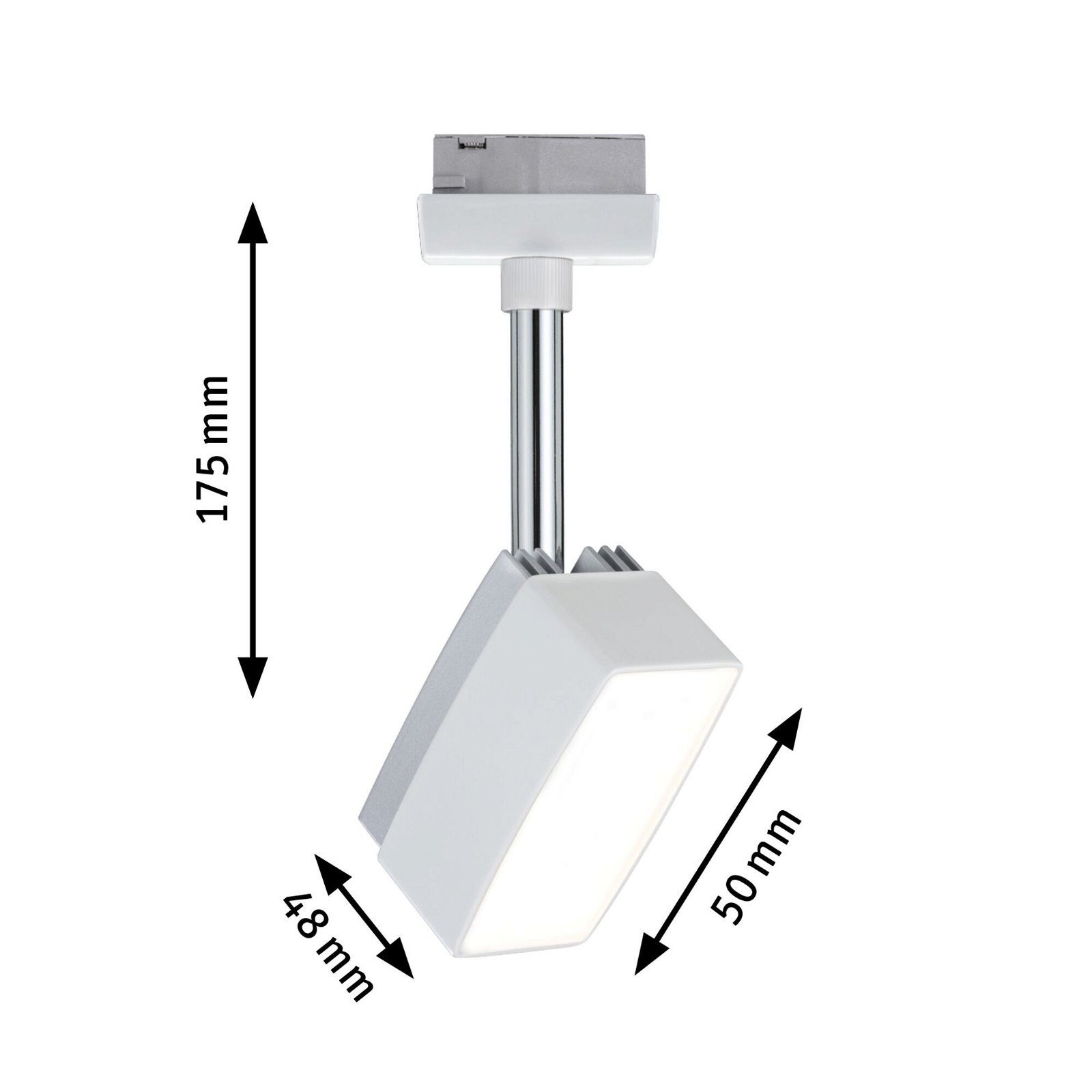 Paulmann Railsysteem-lampen URail rails spot pedaal enkelspot 395lm 5W 2700K 230V chroom mat
