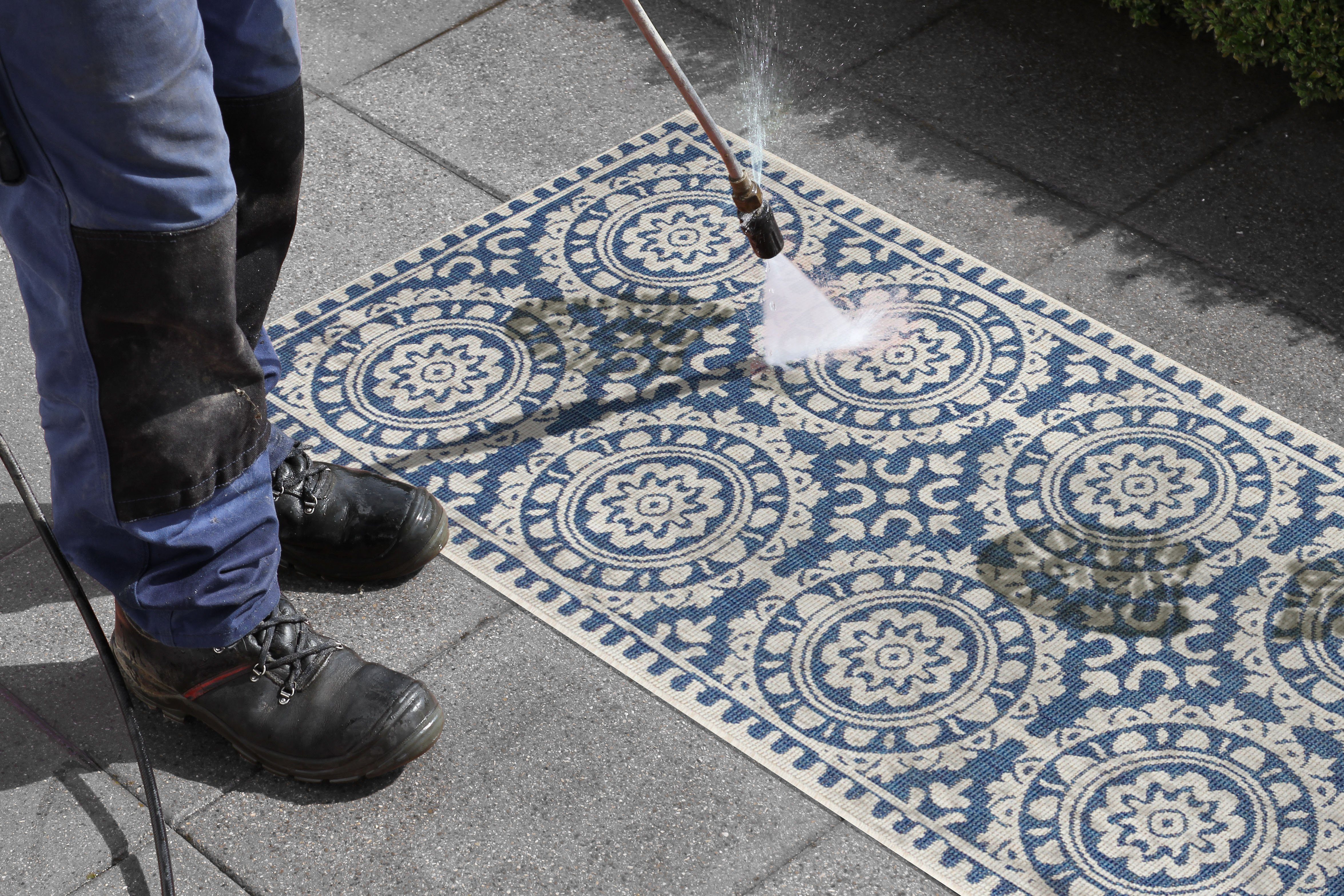 NORTHRUGS Loper Jardin Tweezijdig te gebruiken kleed, in-& outdoor, vintage, balkon, tuin, woonkamer, hal