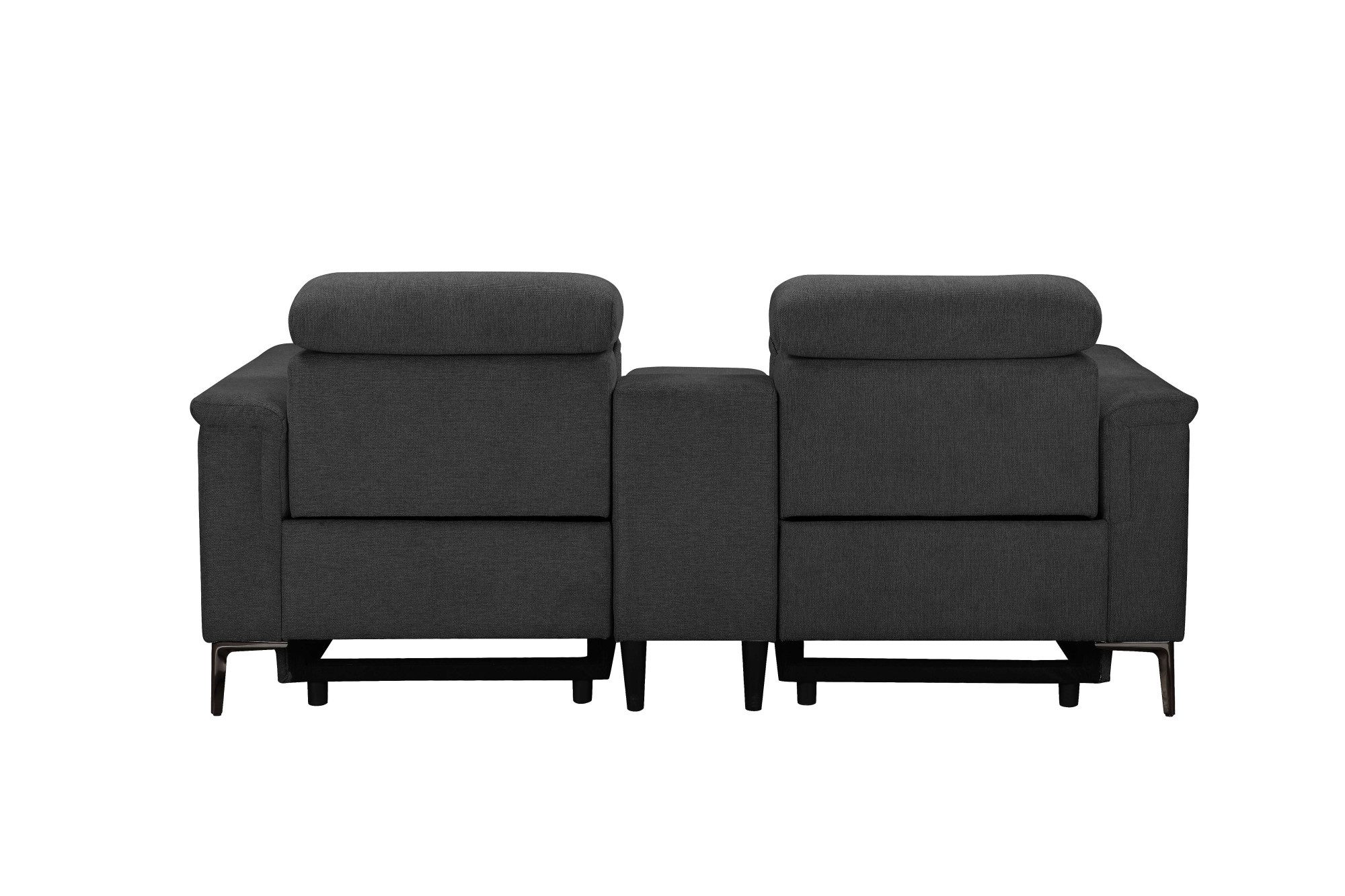 Places of Style 2-zitsbank Lund, 2-zits bioscoopbank, tv-fauteuil, multimedia-sofa, USB-A met elektrische of handmatige relaxfunctie, bekerhouder en opbergruimte