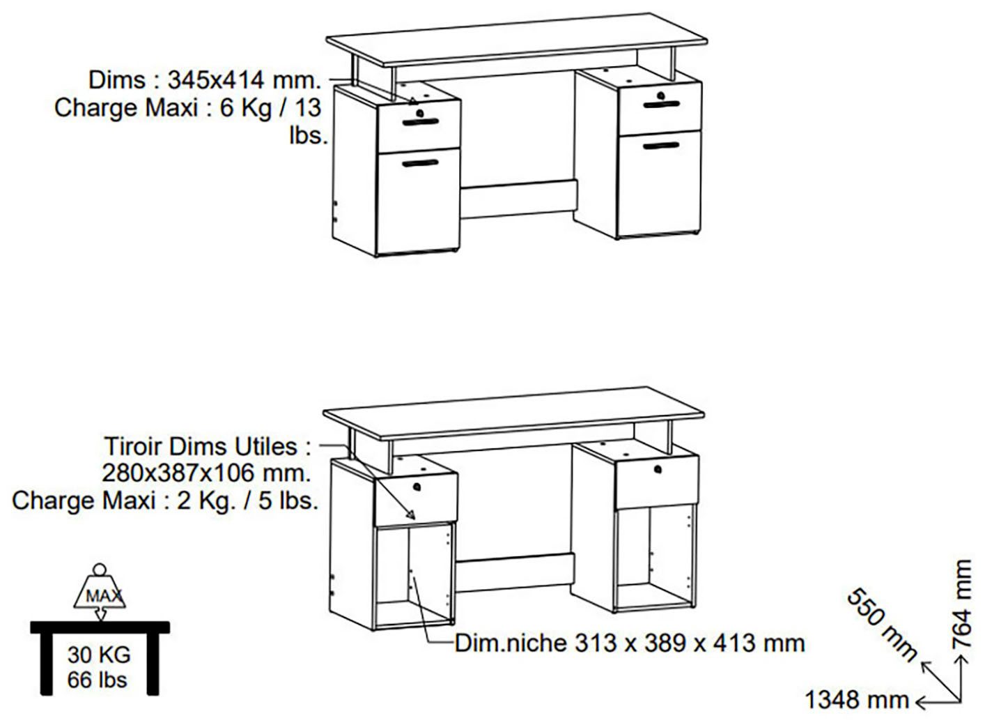 Demeyere GROUP Bureau Platon Bureau met functionele uitrusting
